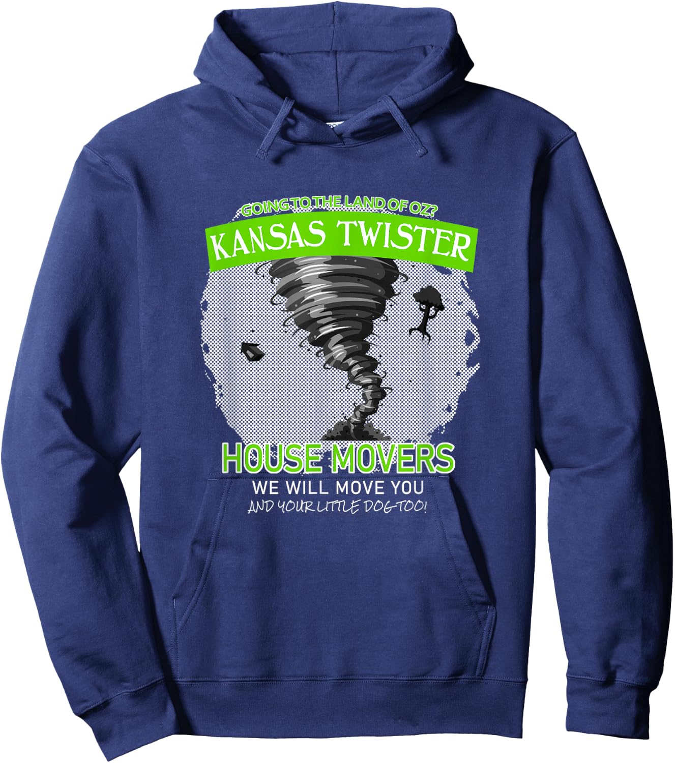 Funny Wizard of Oz Kansas Twister House Movers Hoodie - Hoodie | Navy