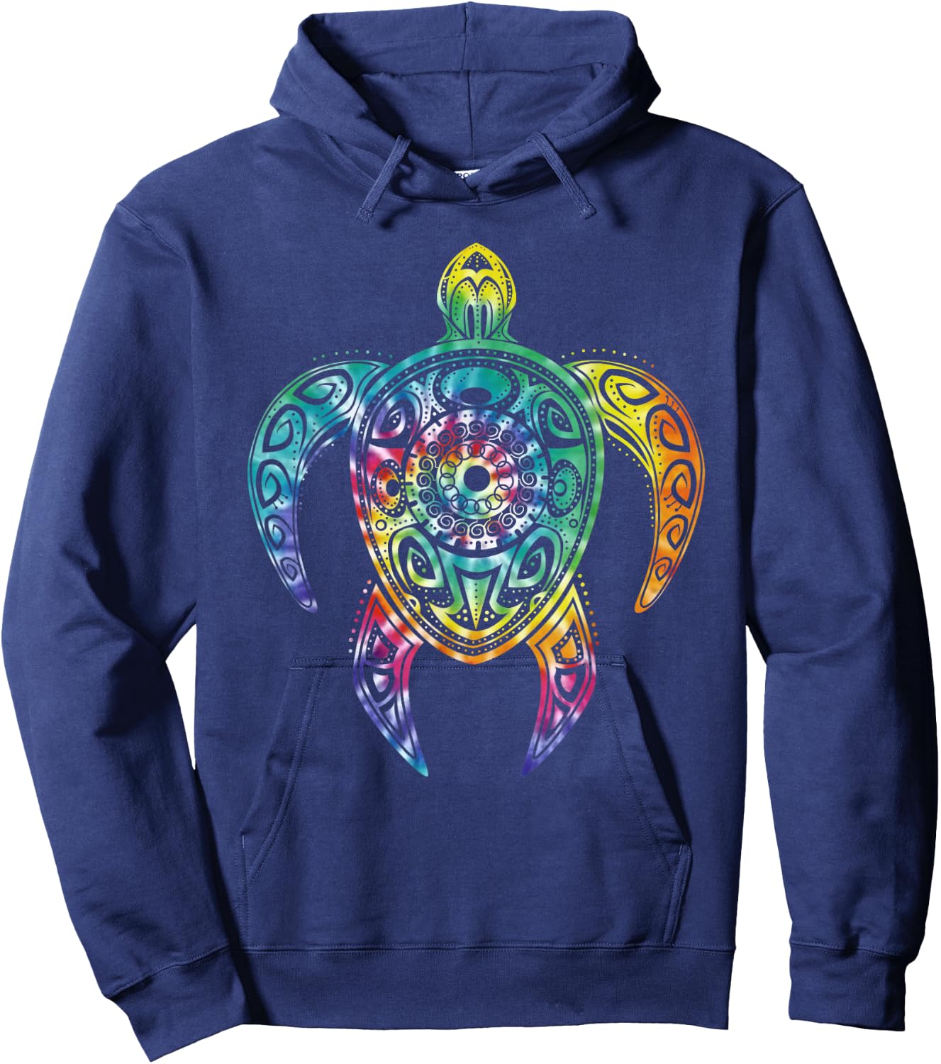 Colorful Turtle Watercolor Maori Ocean Scuba Hoodie - Hoodie | Navy
