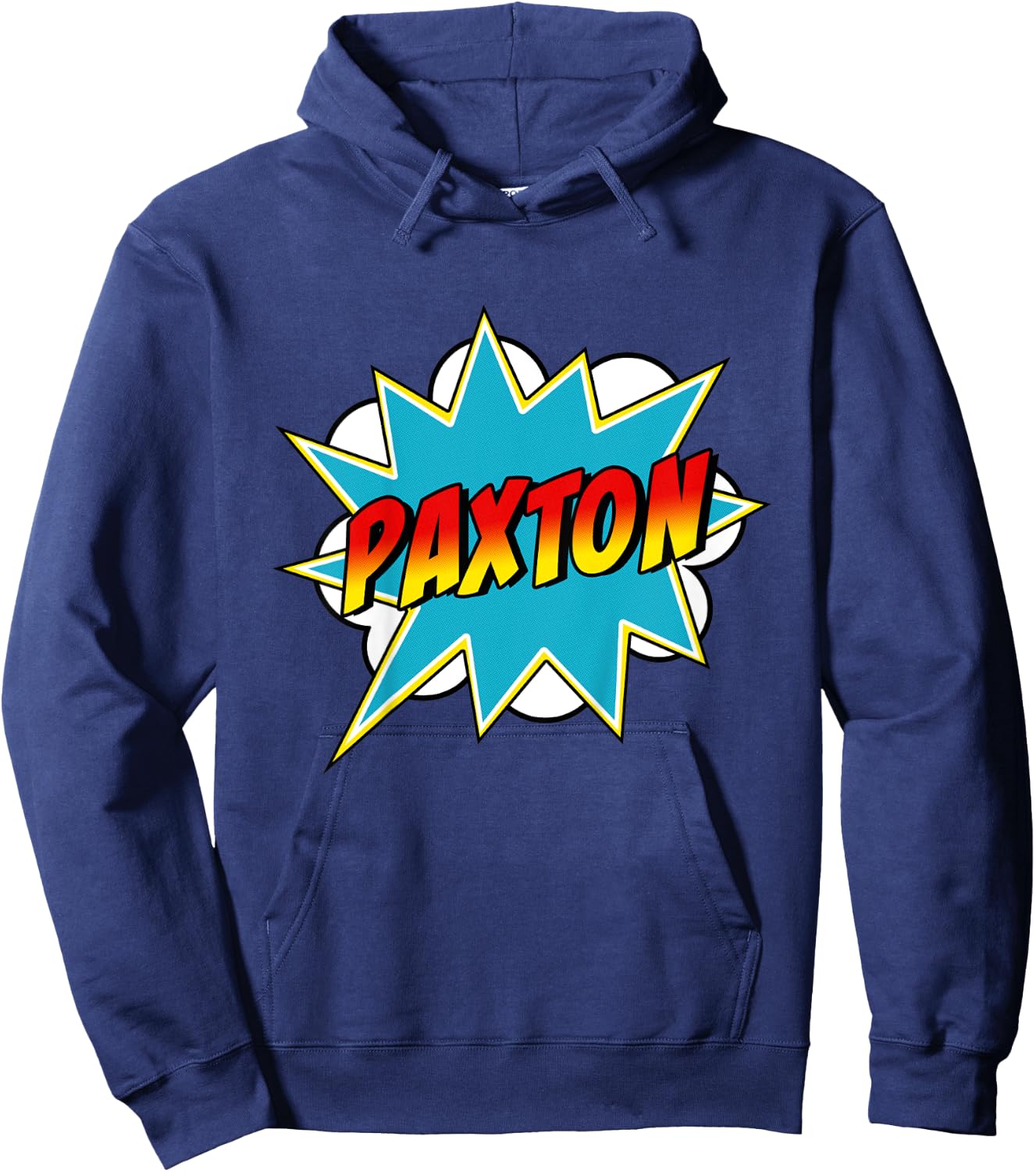 Kids Boys Paxton Name Comic Book Superhero Hoodie - Hoodie | Navy