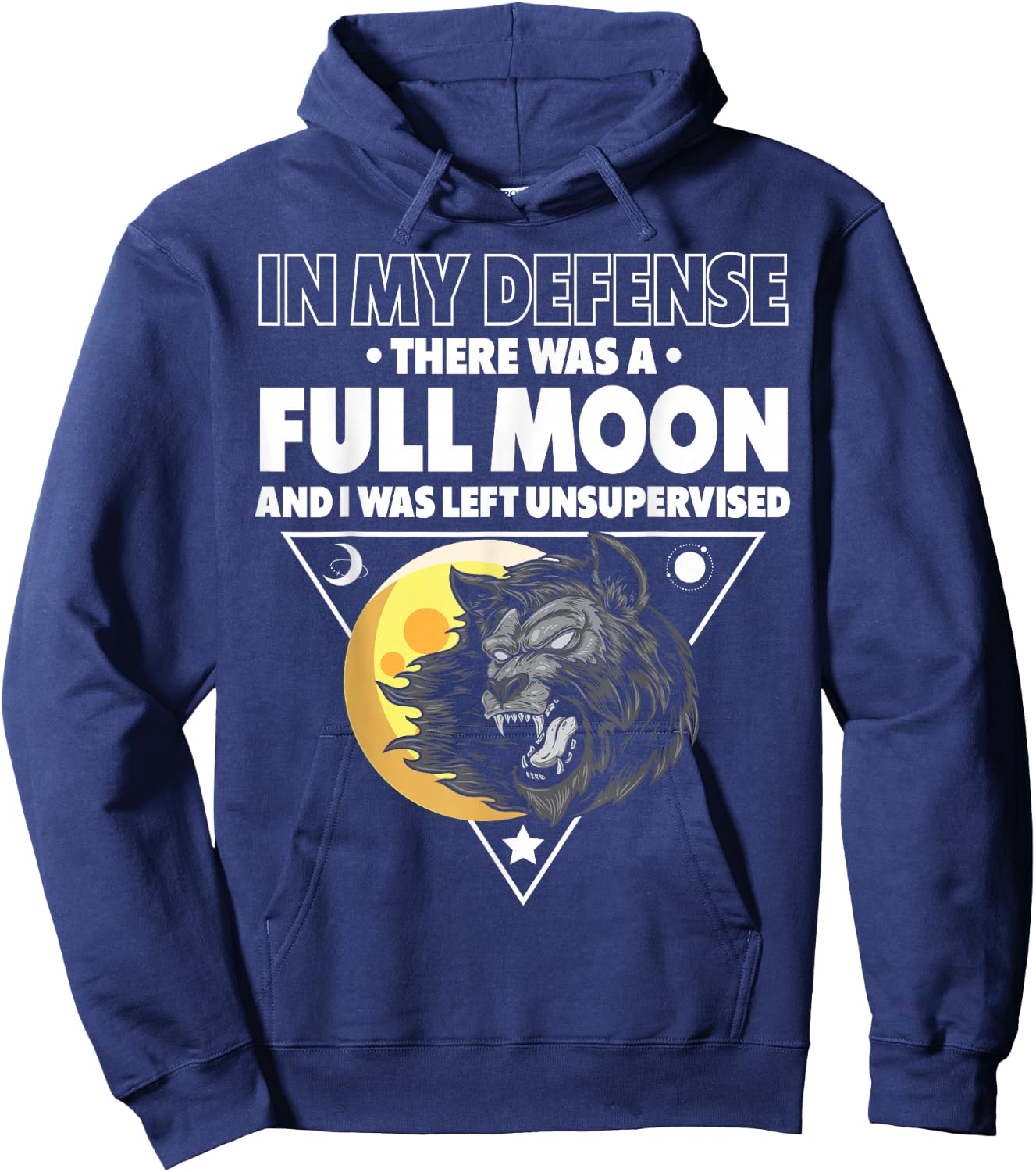 Werewolf Full Moon Werewolf Hoodie - Hoodie | Navy