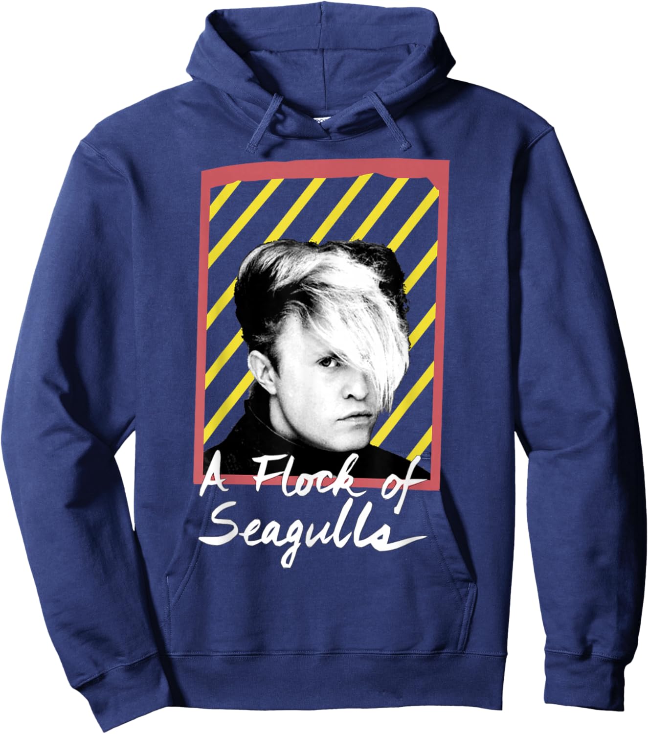A Flock of Seagulls - 80s Stripes Hoodie - Hoodie | Navy