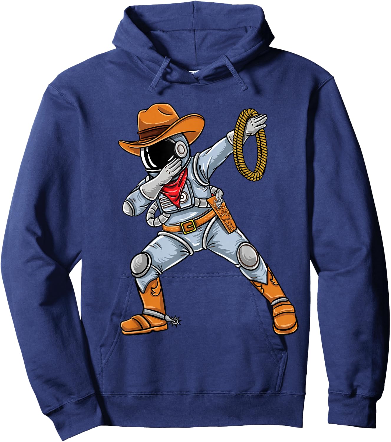 Dabbing Astronaut Cowboy Space Halloween Hoodie - Hoodie | Navy