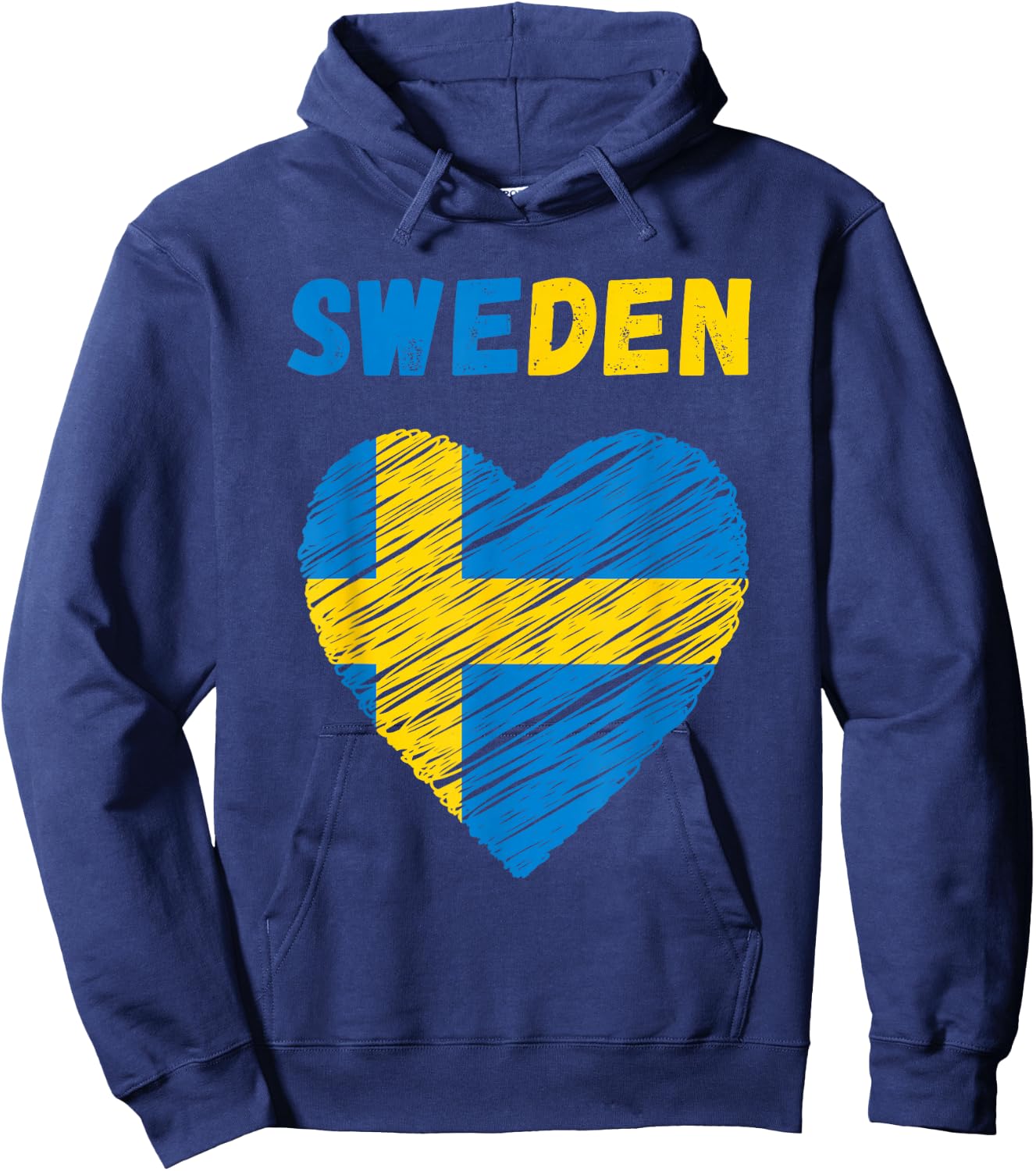 Sweden Flag Holiday Sweden Heart Swedish Flag Hoodie - Hoodie | Navy