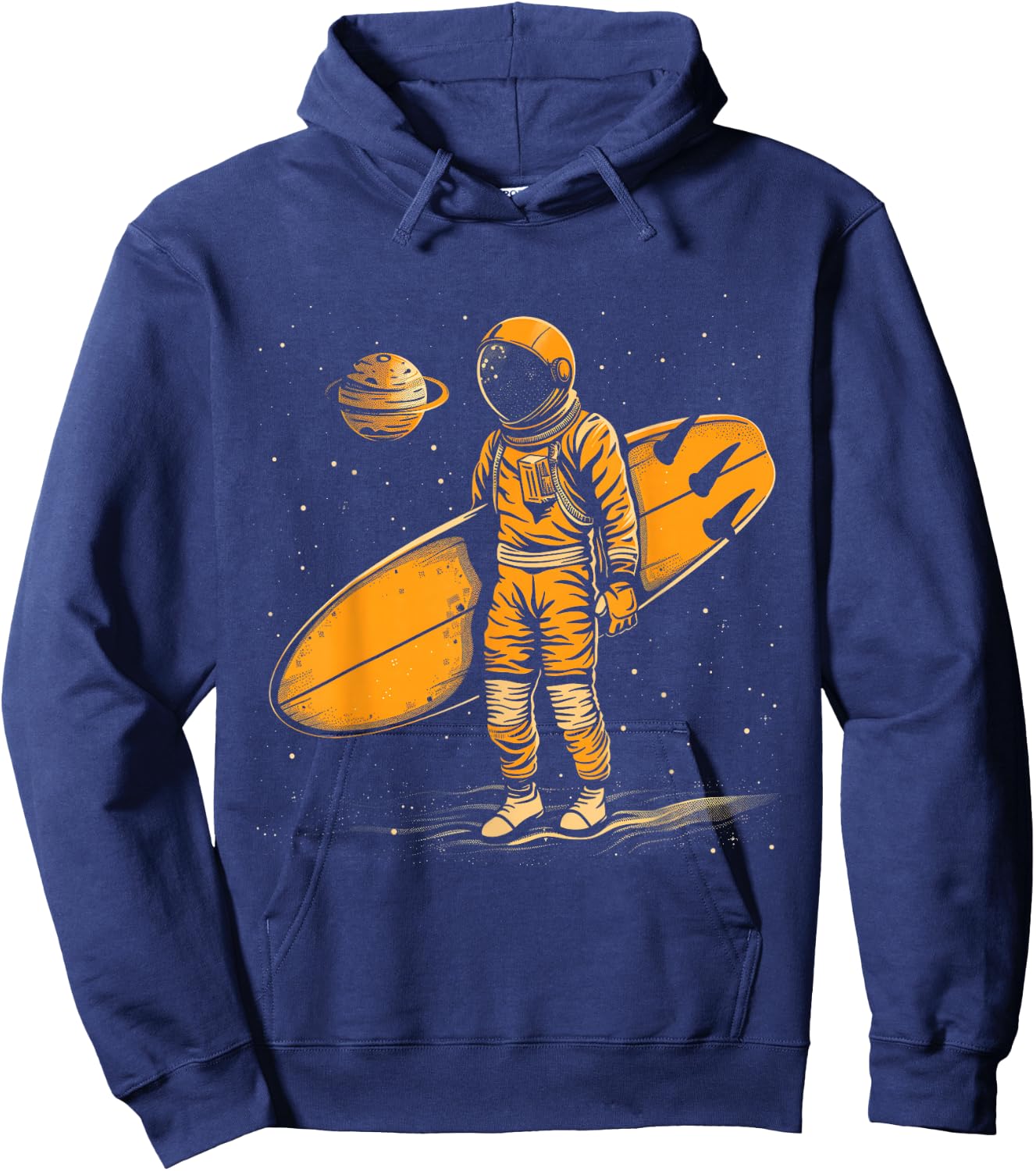 Surfer Astronaut Space Surfing Funny Surf Hoodie - Hoodie | Navy