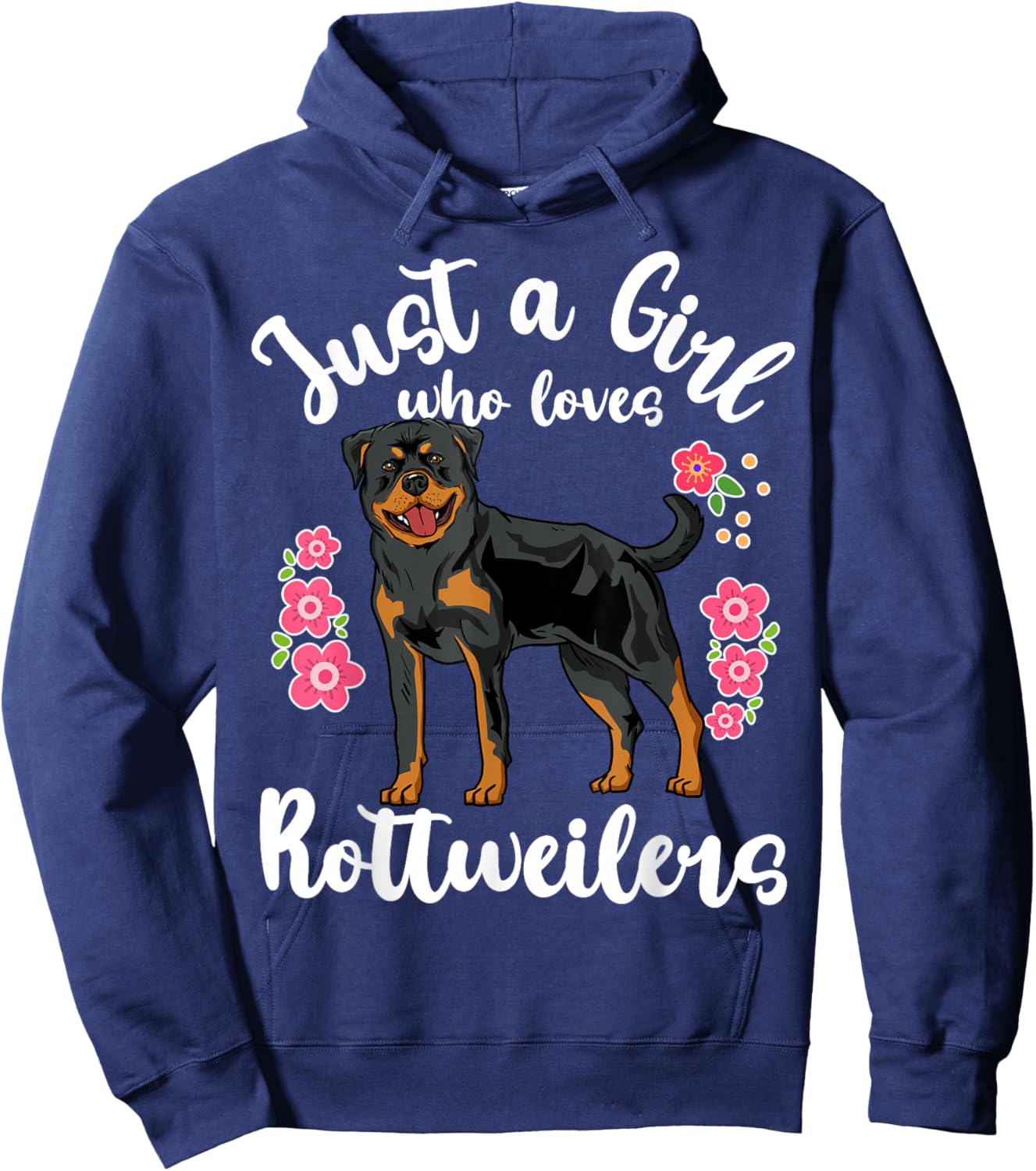 Rottweiler Just a Girl Who Loves Rottweilers Hoodie - Hoodie | Navy