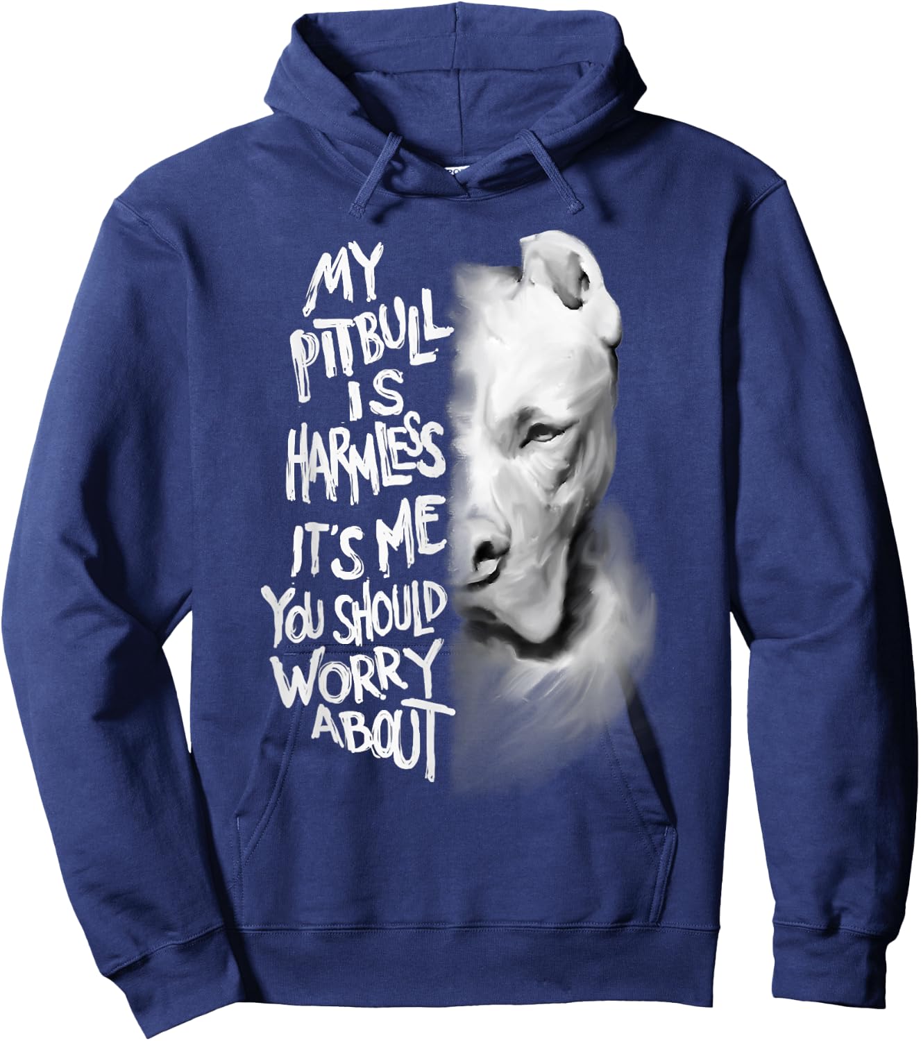 My Pitbull is harmless funny mother's day gift Hoodie - Hoodie | Navy