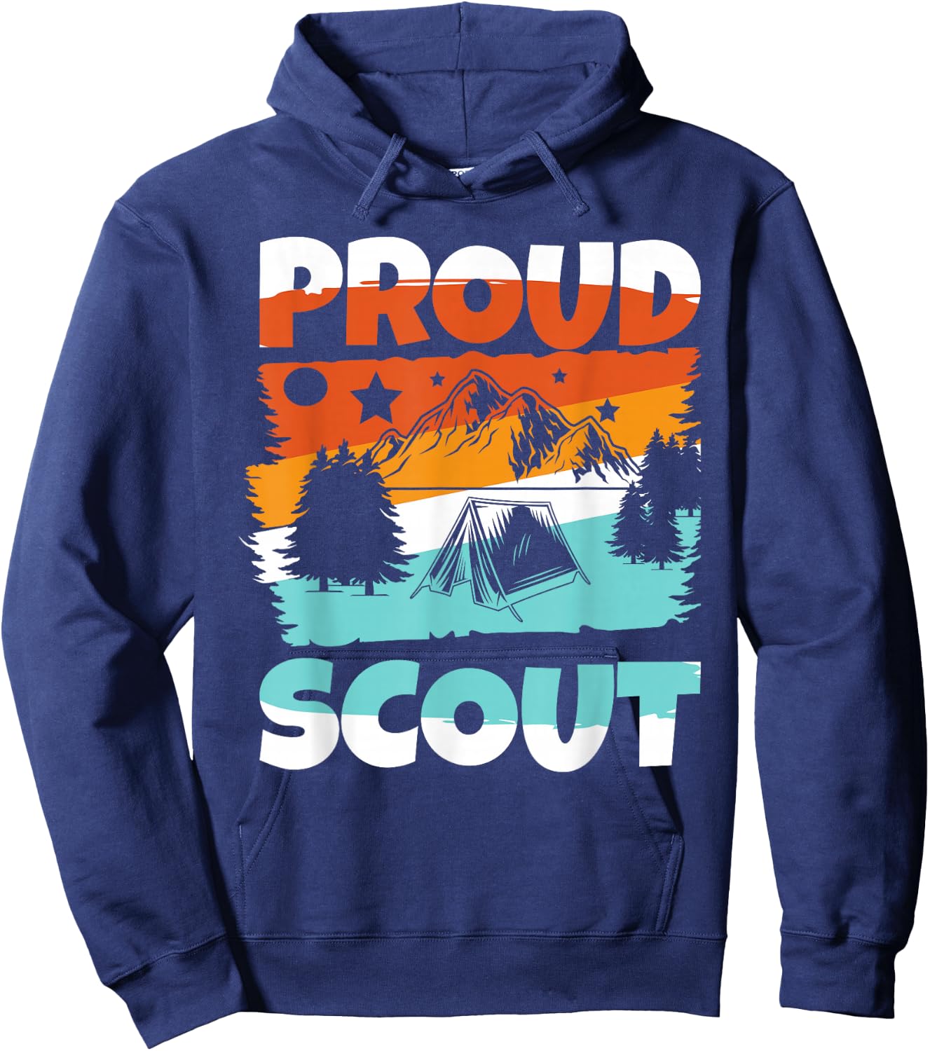 Proud Scout Leader Scouting Gear Cub Camping Hoodie - Hoodie | Navy