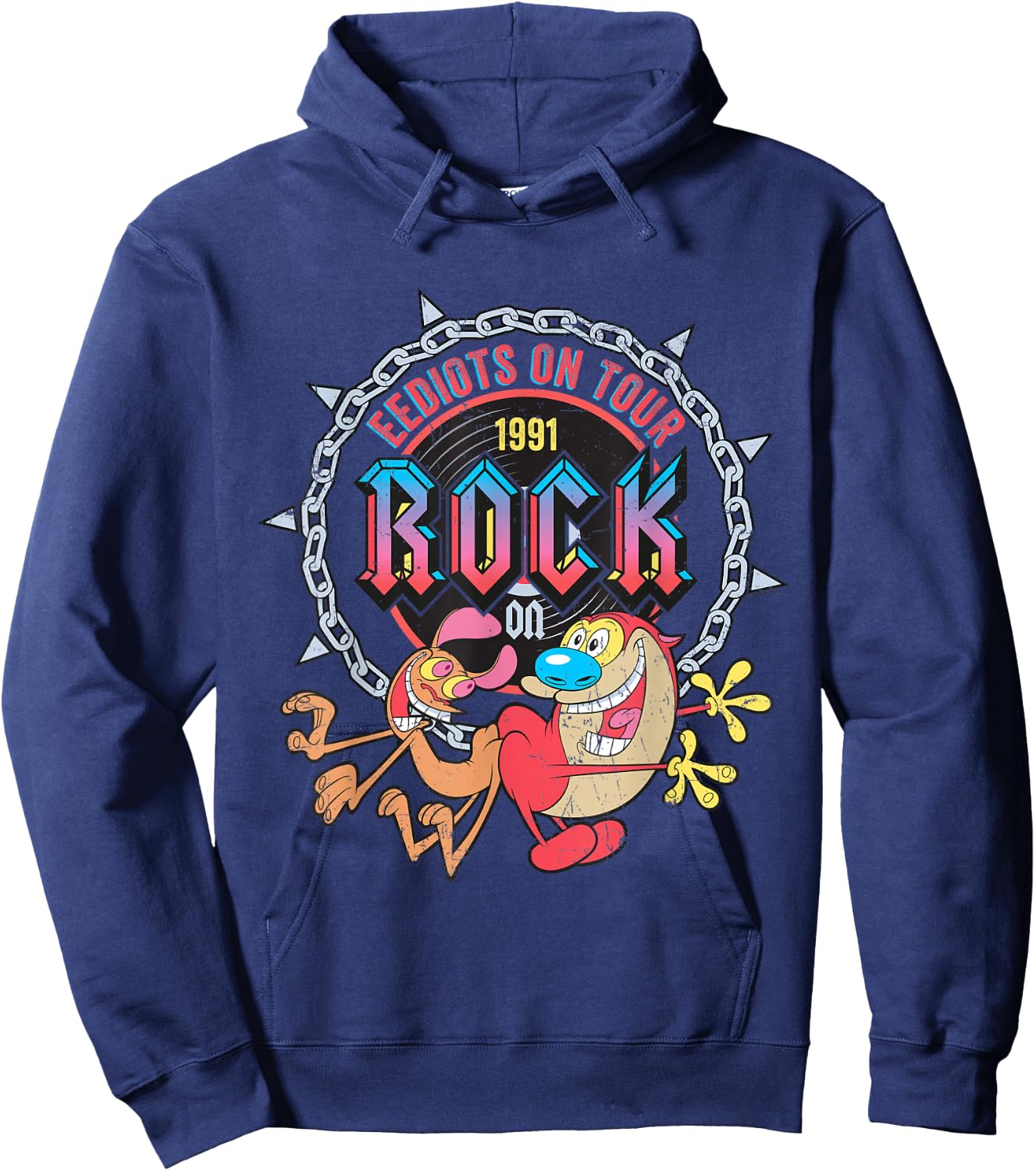 Ren & Stimpy Eediots On Tour Hoodie - Hoodie | Navy