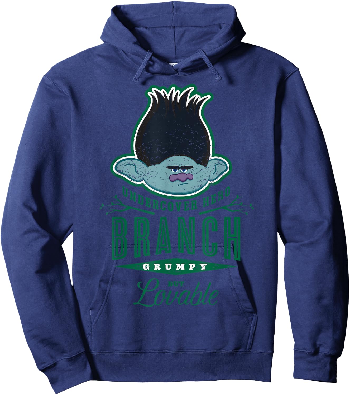 DreamWorks Trolls Branch Grumpy But Lovable Hoodie - Hoodie | Navy