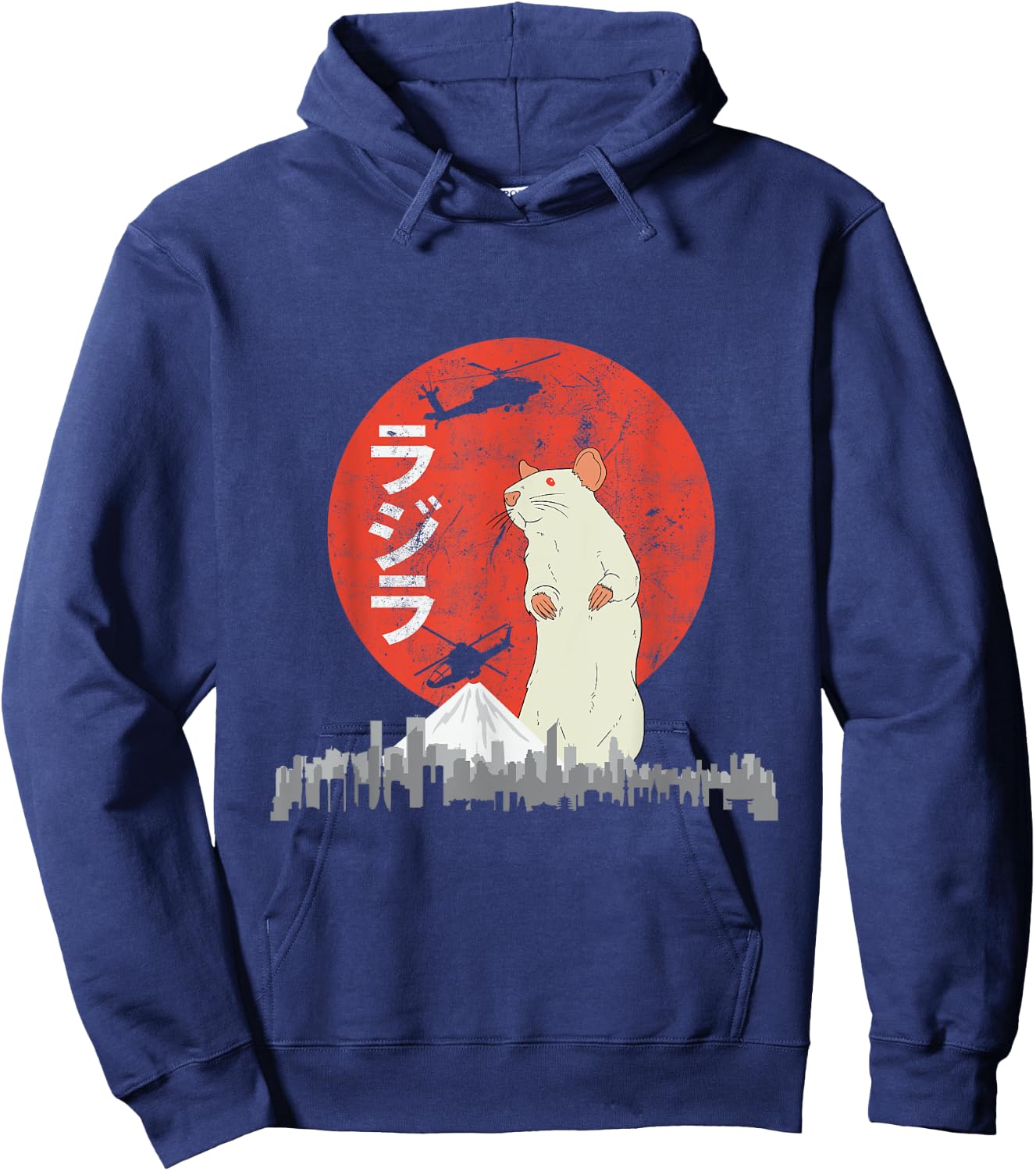 Retro Vintage Ratzilla Hoodie - Hoodie | Navy