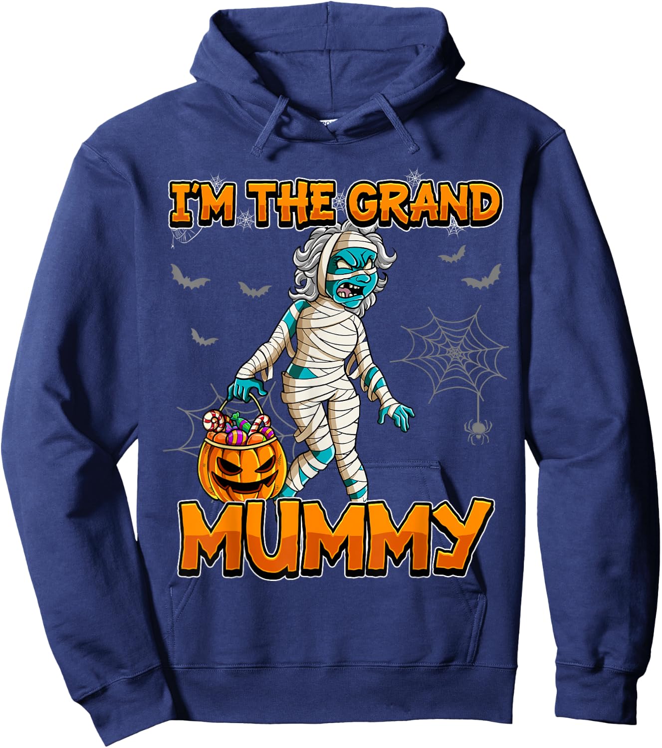 Halloween I'm The Grand Mummy Grandma Halloween Hoodie - Hoodie | Navy