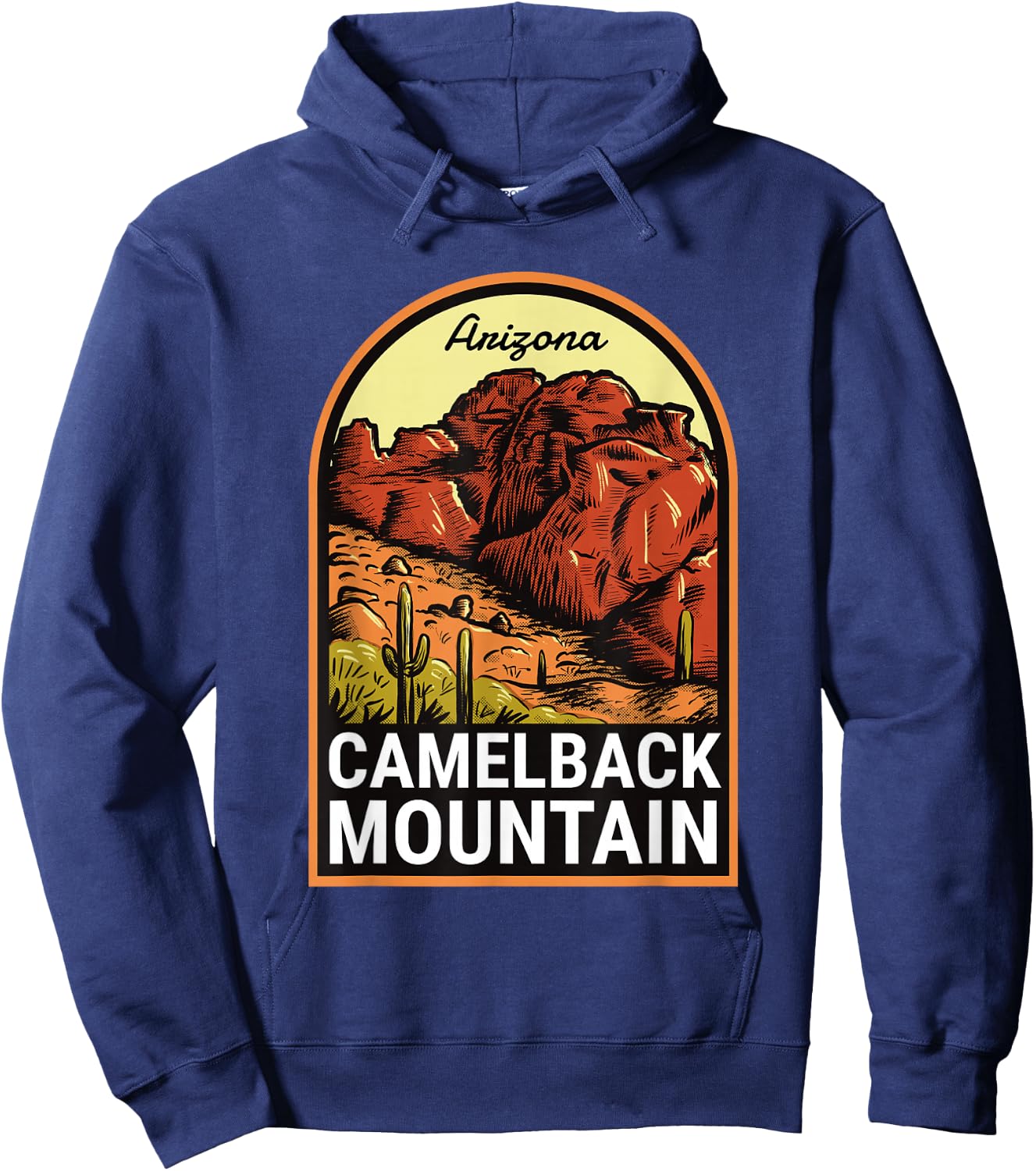 Camelback Mountain Arizona Vintage Hoodie - Hoodie | Navy