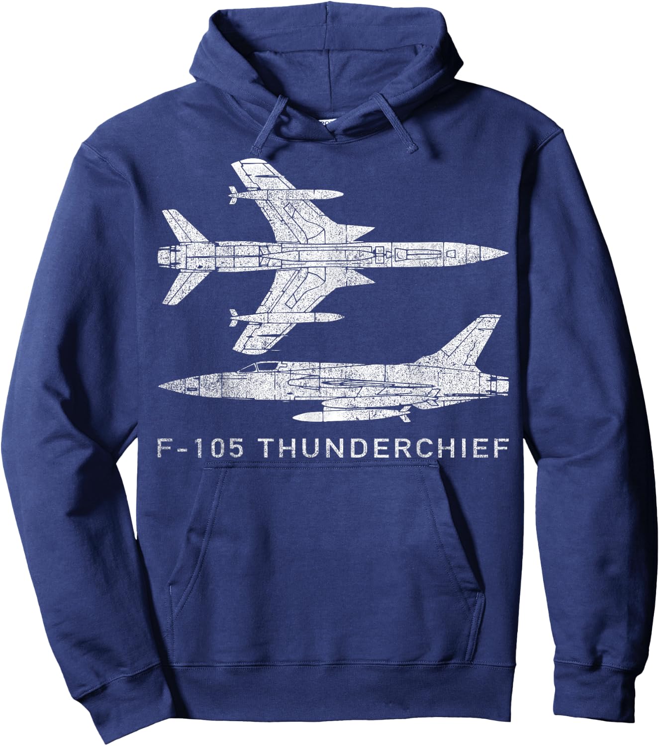 F-105 Thunderchief fighter-bomber aircraft Hoodie - Hoodie | Navy
