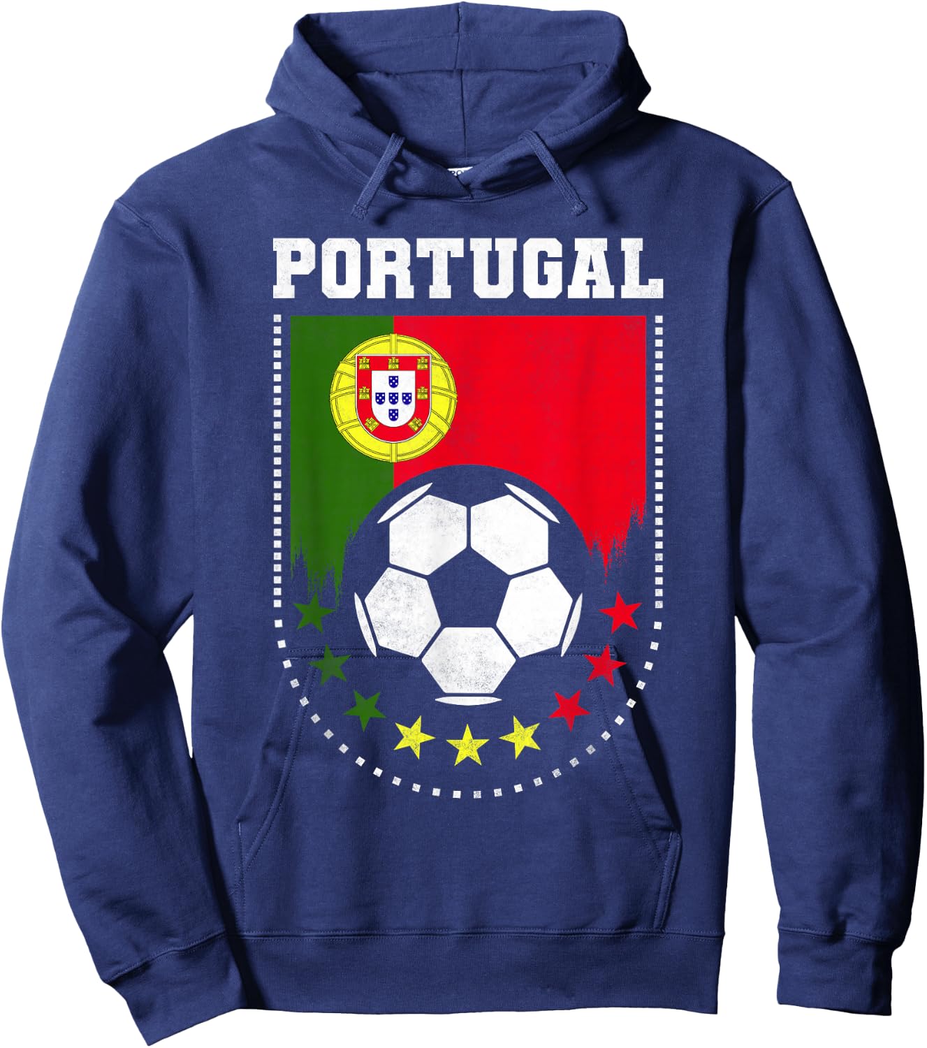 Portugal Flag Soccer Fan Hoodie - Hoodie | Navy