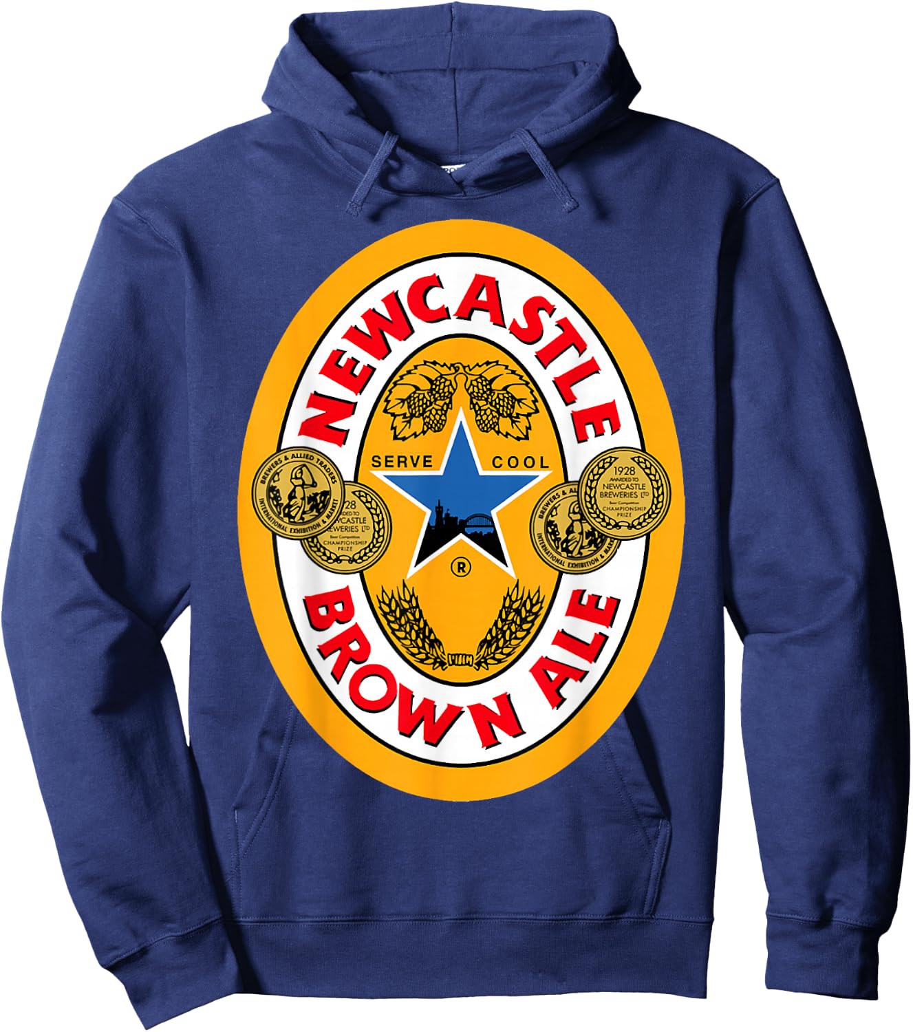 N.ewcastle funny b.rown a.le b.eer Hoodie - Hoodie | Navy