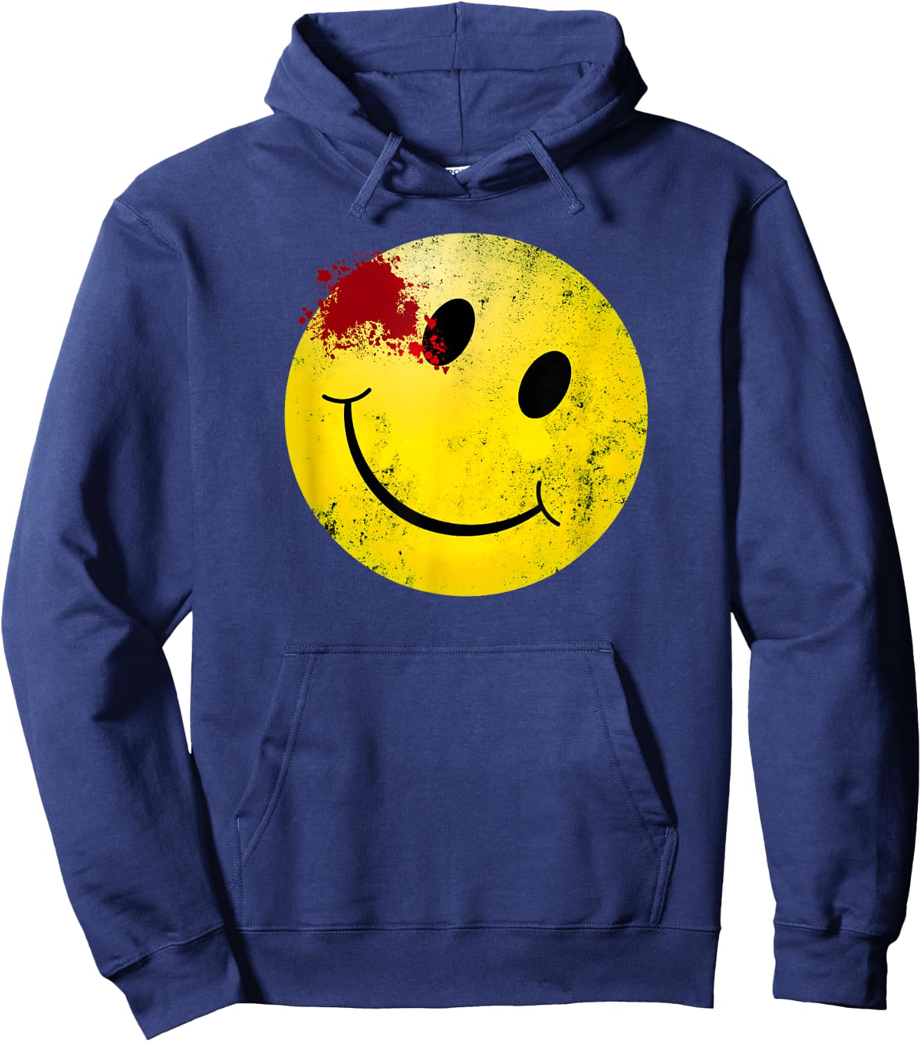 Bloody Smiling Face I Vintage Smile Hoodie - Hoodie | Navy