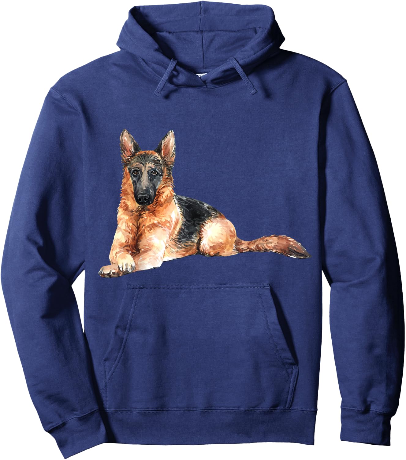 German Shepherd Watercolour for Dog Owners Hoodie - Hoodie | Navy