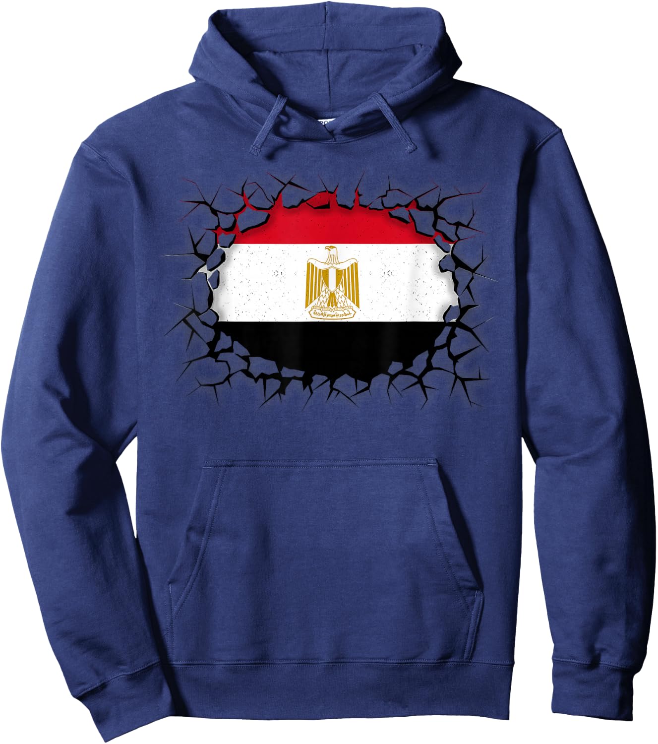 Egypt Flag Graphic Hoodie - Hoodie | Navy