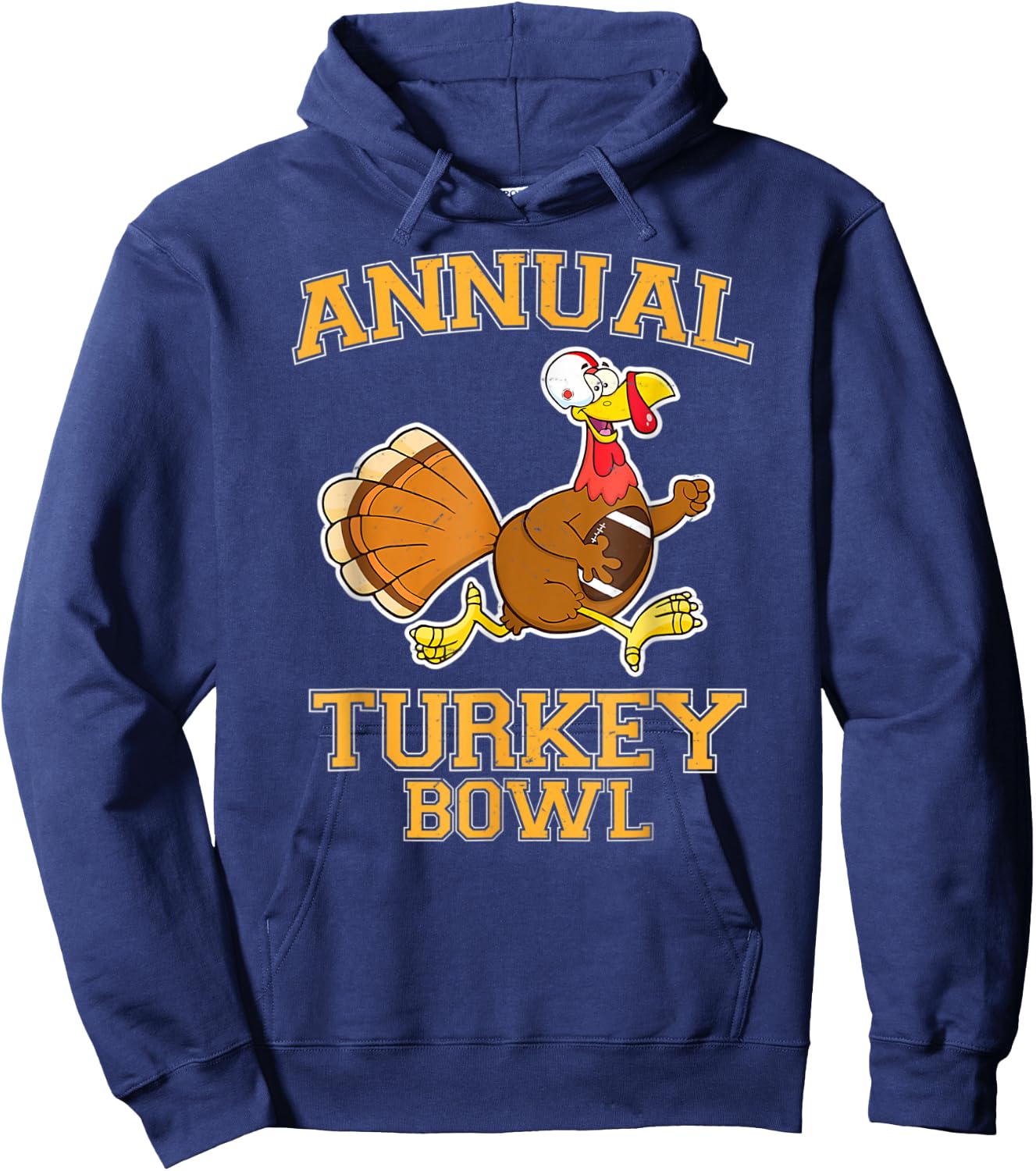 Annual Turkey Bowl Thanksgiving Football Hoodie - Hoodie | Navy