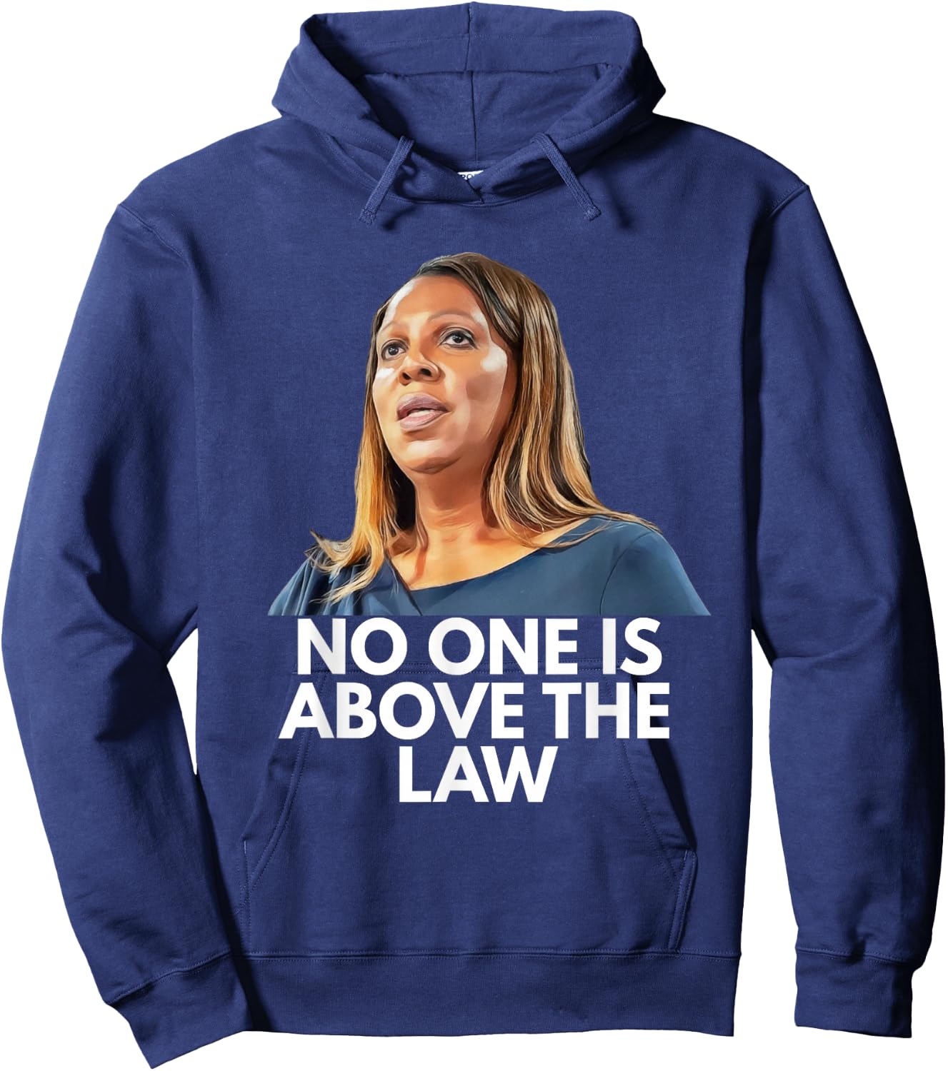 Letitia James. Nobody is Above the Law Hoodie - Hoodie | Navy