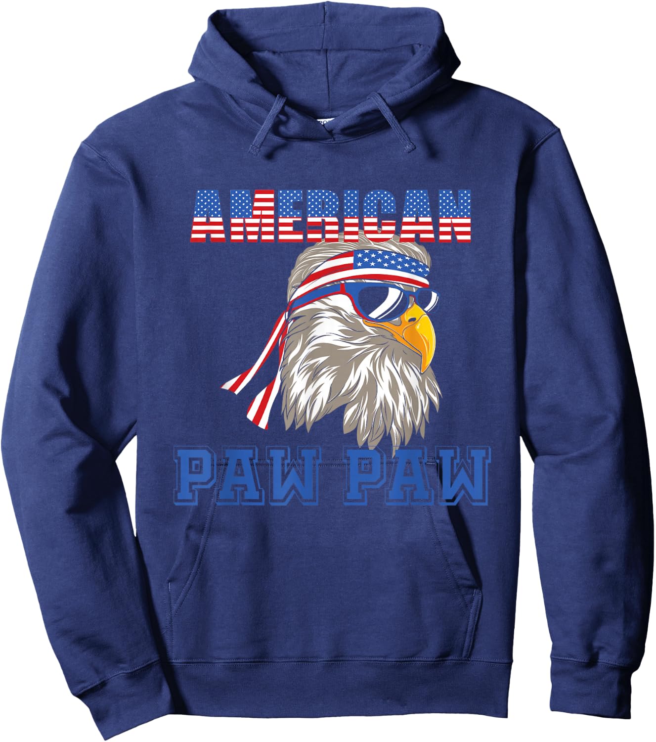 American Paw Paw Eagle Flag 4th July Hoodie - Hoodie | Navy