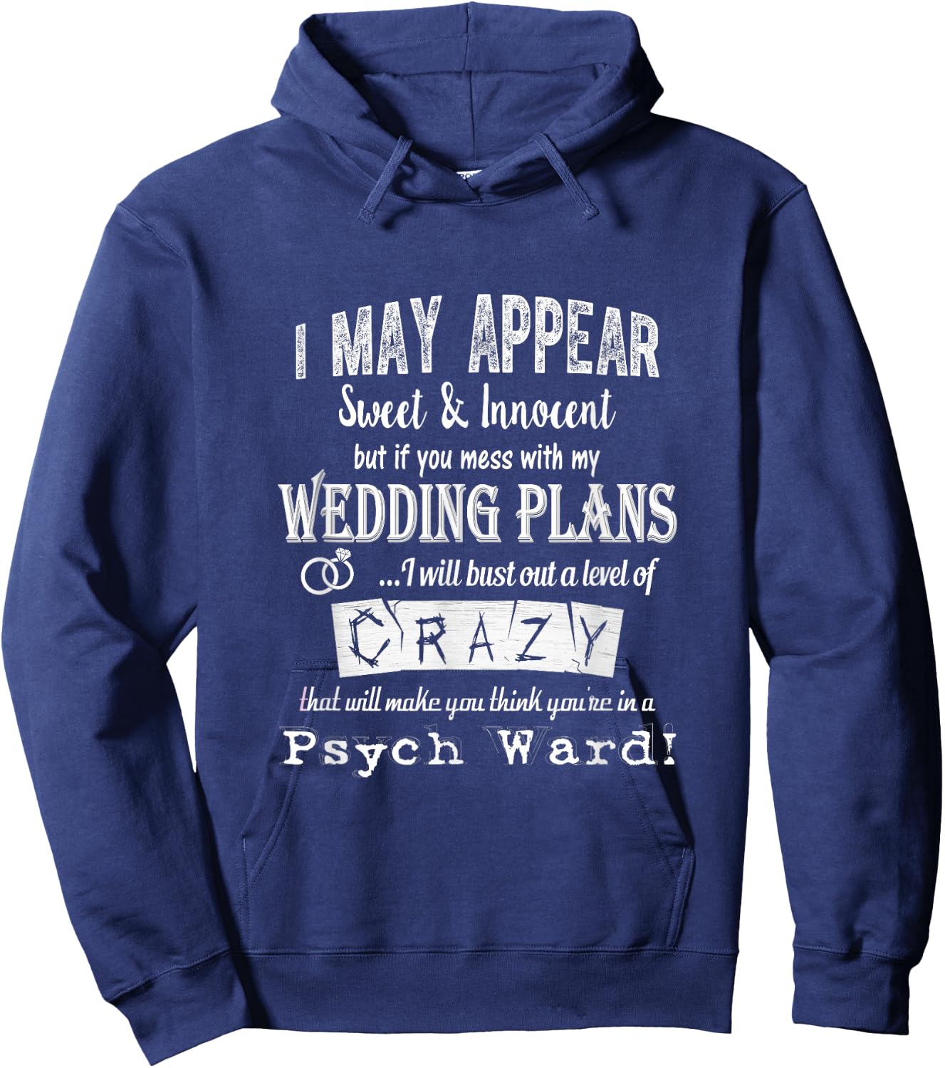 Funny Wedding Shirts: Funny Bride t shirt Hoodie - Hoodie | Navy