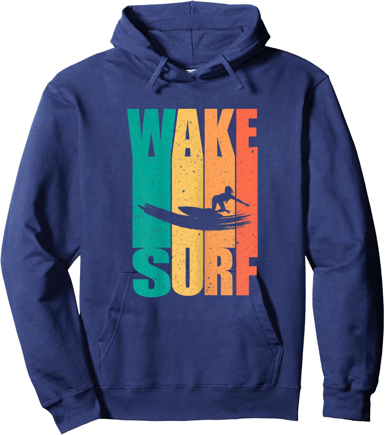 Vintage Surfboard Wake Surfing Surfer Hoodie - Hoodie | Navy