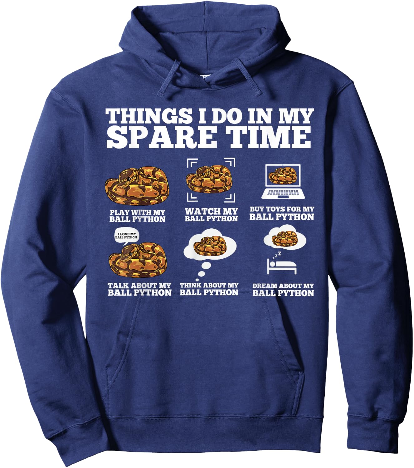 Snake Lovers - I Love Mine Hoodie - Hoodie | Navy