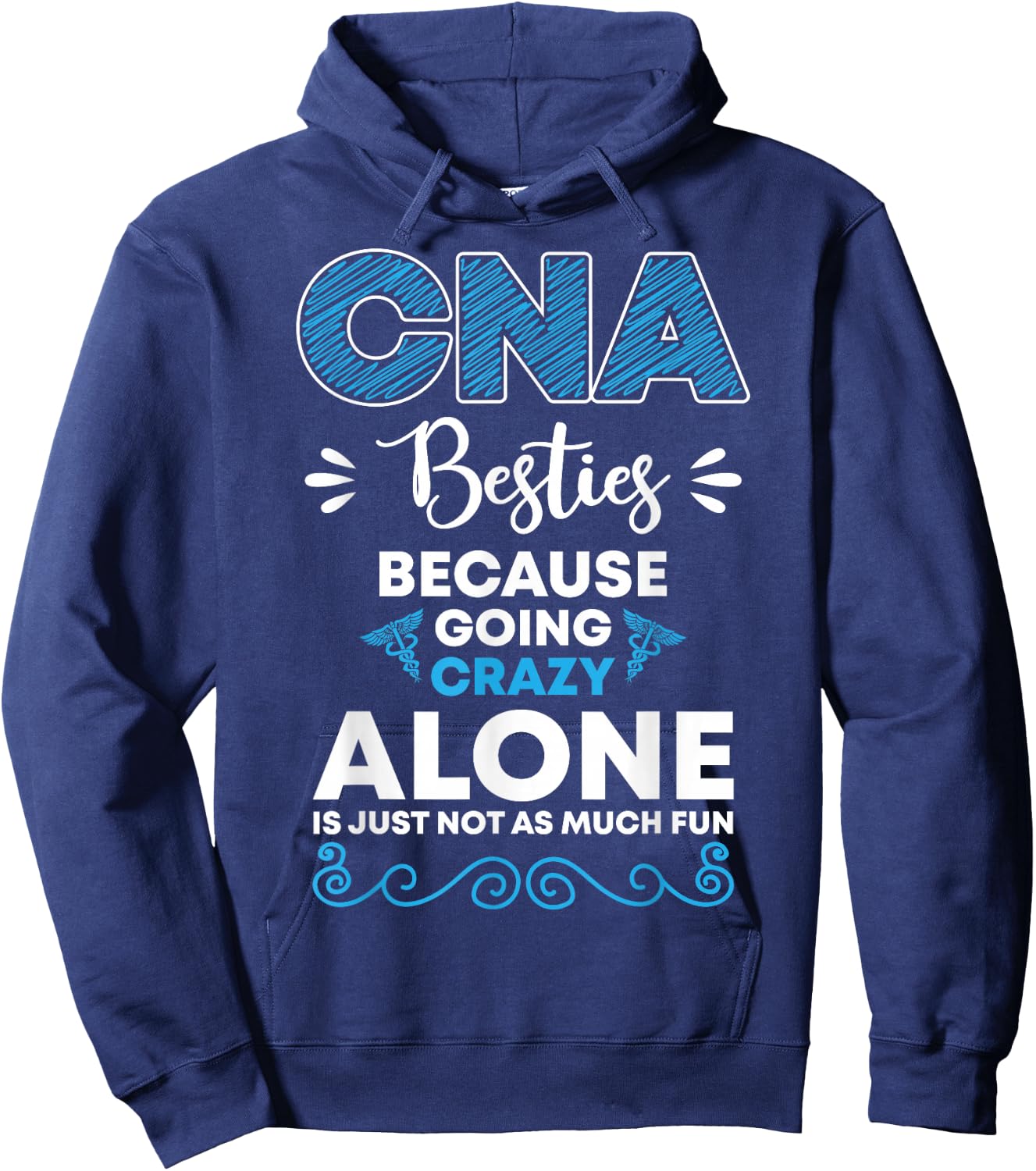 CNA Besties CNA Workers CNA Life Hoodie - Hoodie | Navy