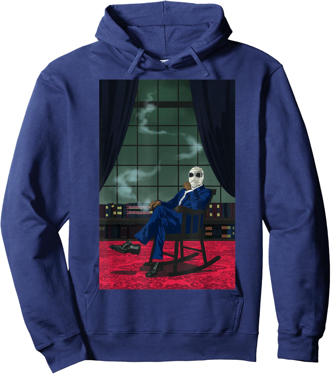 Universal Monsters Invisible Man Chair Portrait Hoodie - Hoodie | Navy