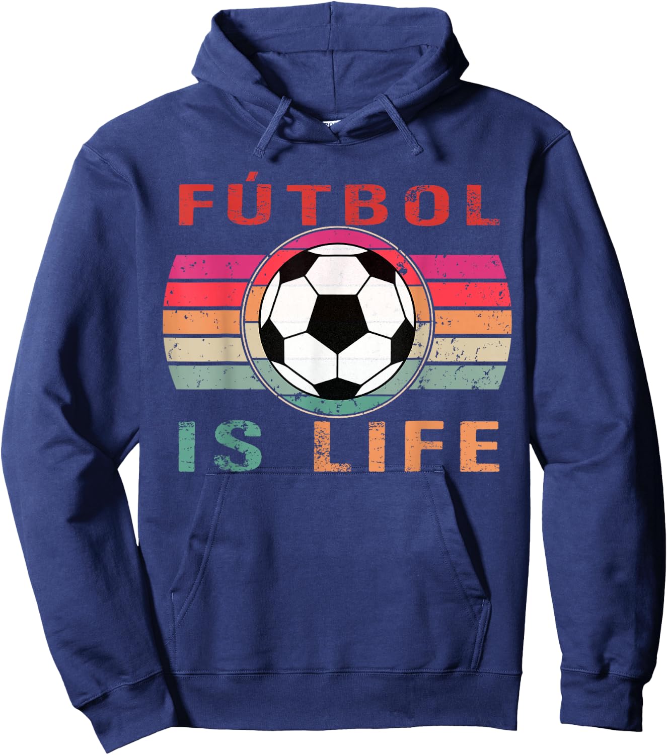 Futbol is Life Futbol is Life Vintage Hoodie - Hoodie | Navy