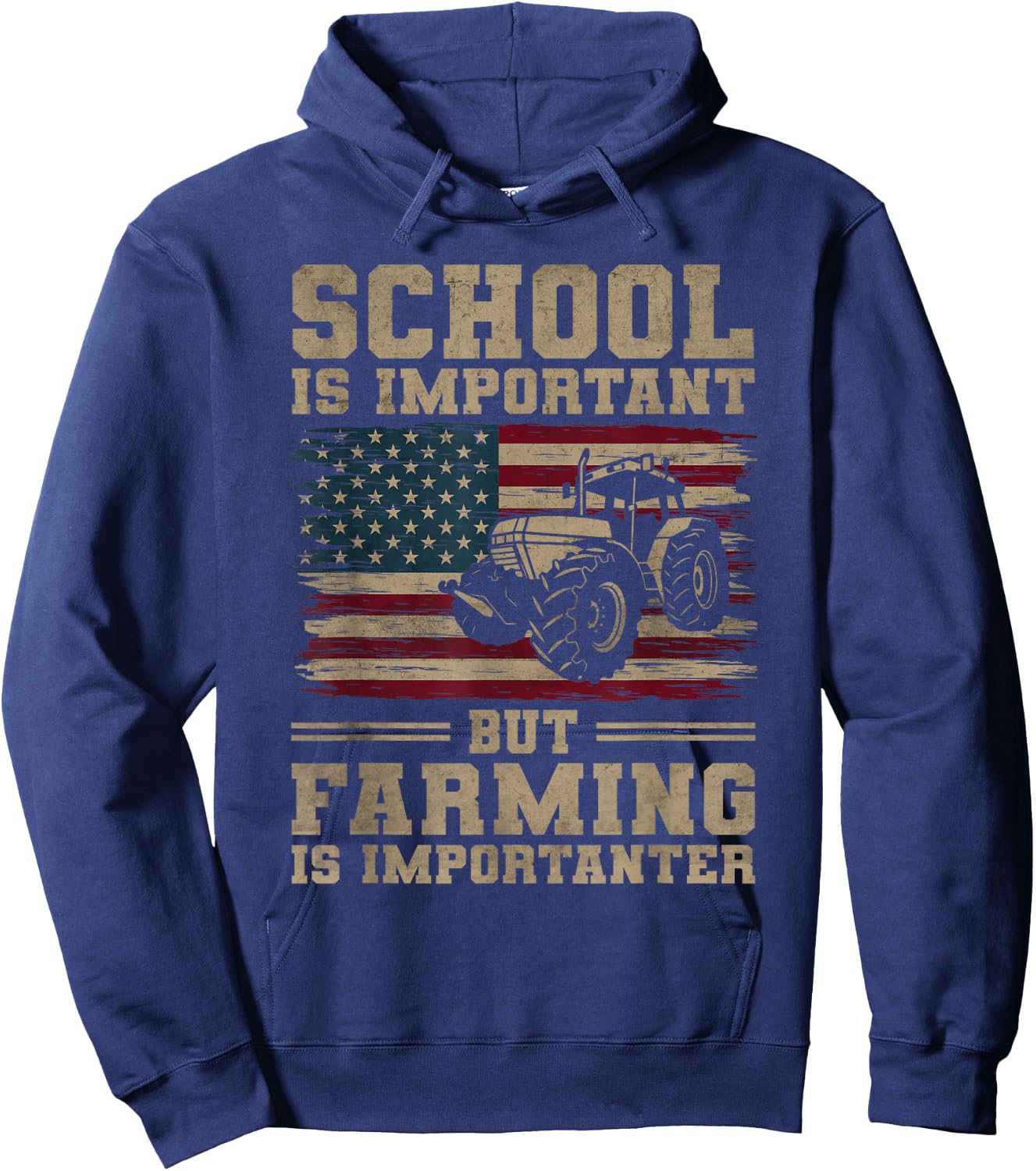 School Is Important But Farming Is Importanter Hoodie - Hoodie | Navy
