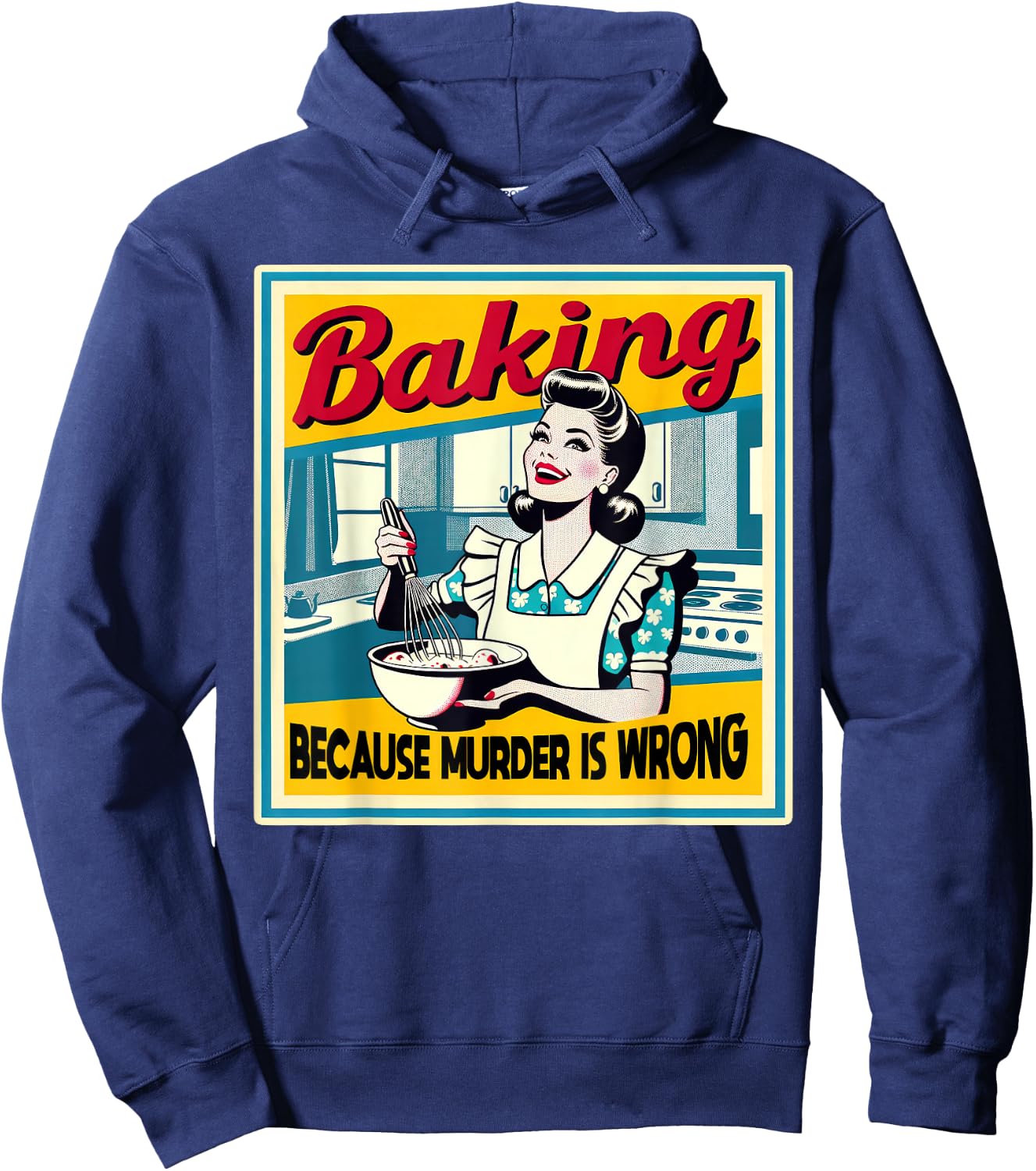 Backen, Weil Murder Falsch Ist Funny Baker Hoodie - Hoodie | Navy