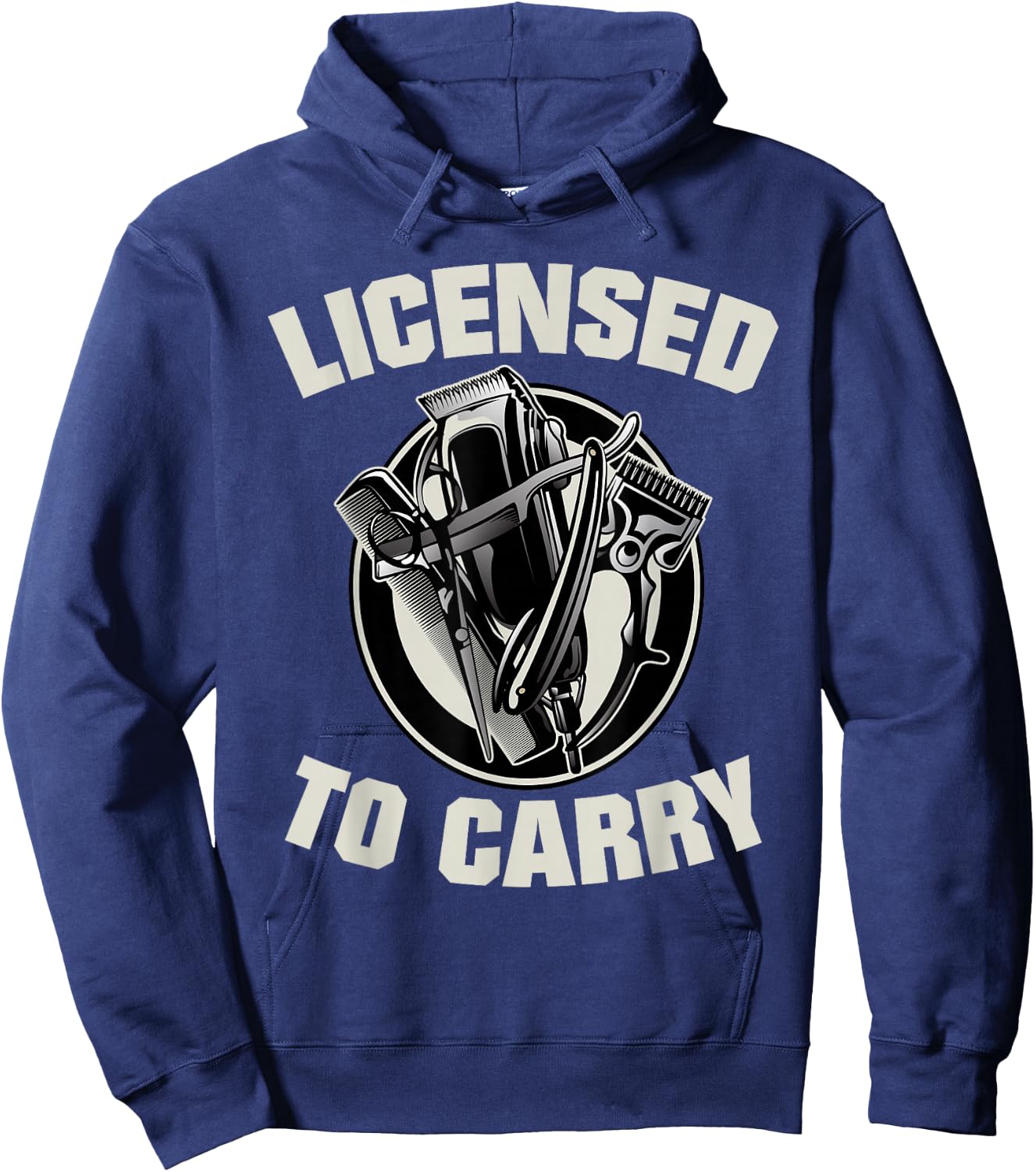 Barber Licensed To Carry Barber Funny Hoodie - Hoodie | Navy