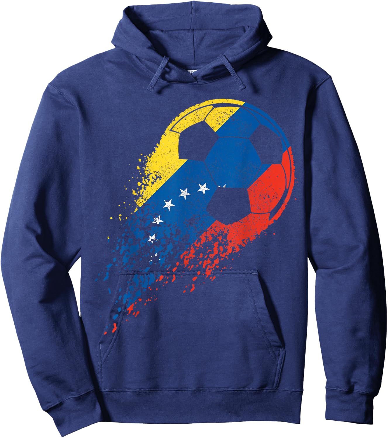 Venezuelan Pride Football Player Flag Hoodie - Hoodie | Navy