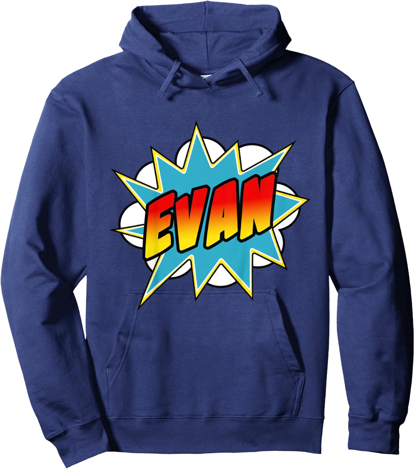 Kids Boys Evan Comic Book Superhero Name Hoodie - Hoodie | Navy