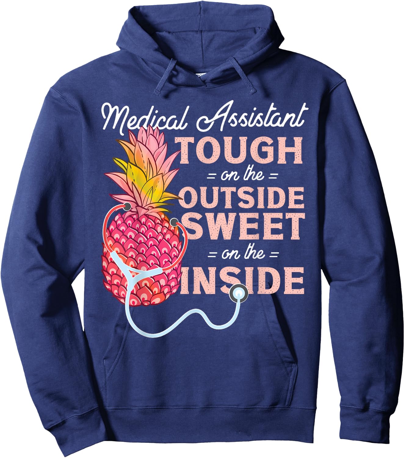 Certified Medical Assistant Pineapple CMA Hoodie - Hoodie | Navy