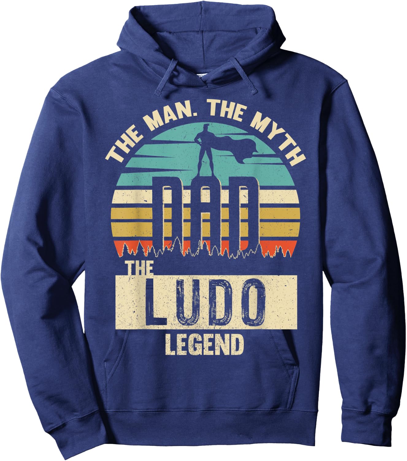 Man Myth Legend Dad Ludo Hoodie - Hoodie | Navy