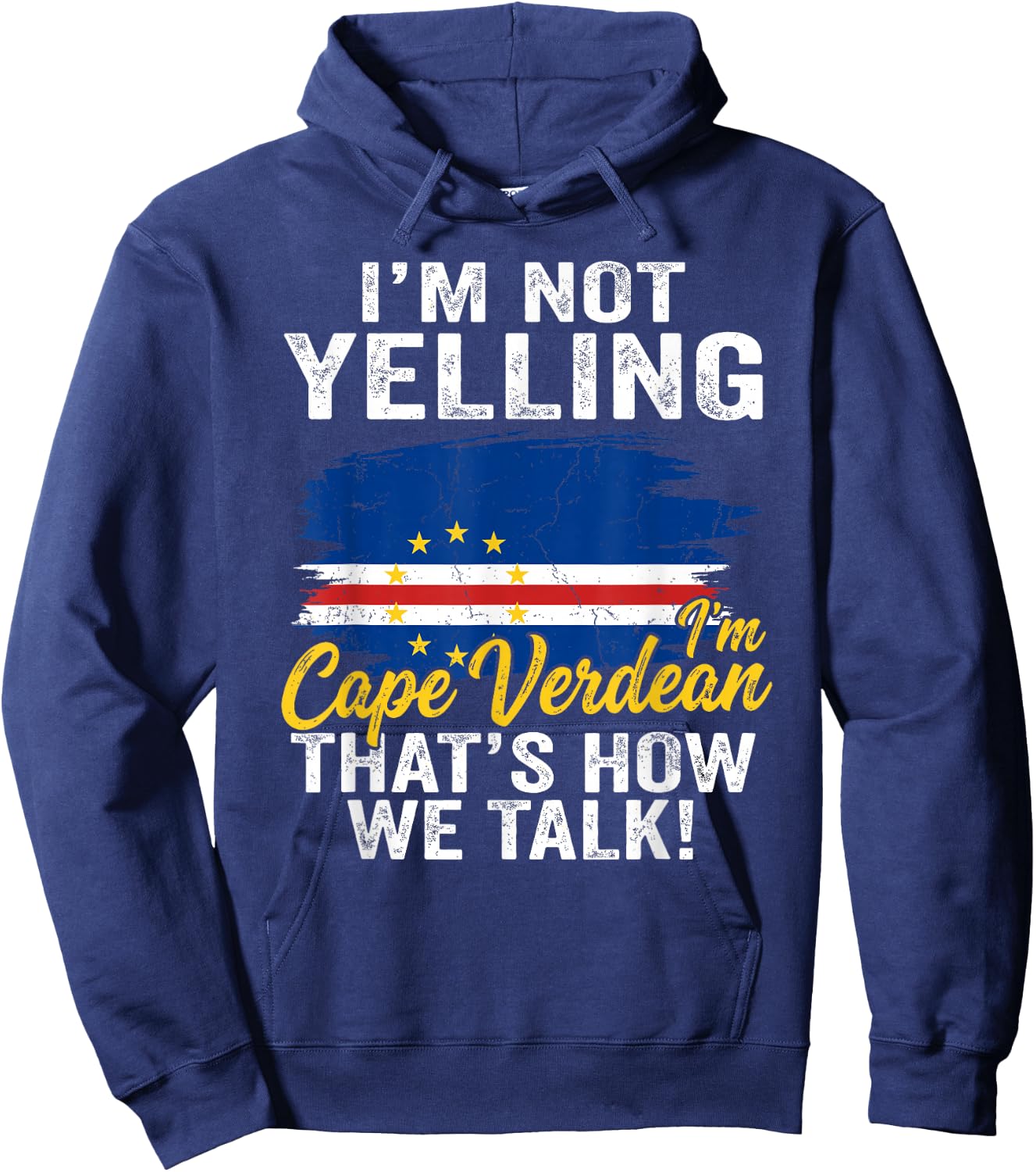 Cape Verdean Flag Funny Pride Humor Hoodie - Hoodie | Navy