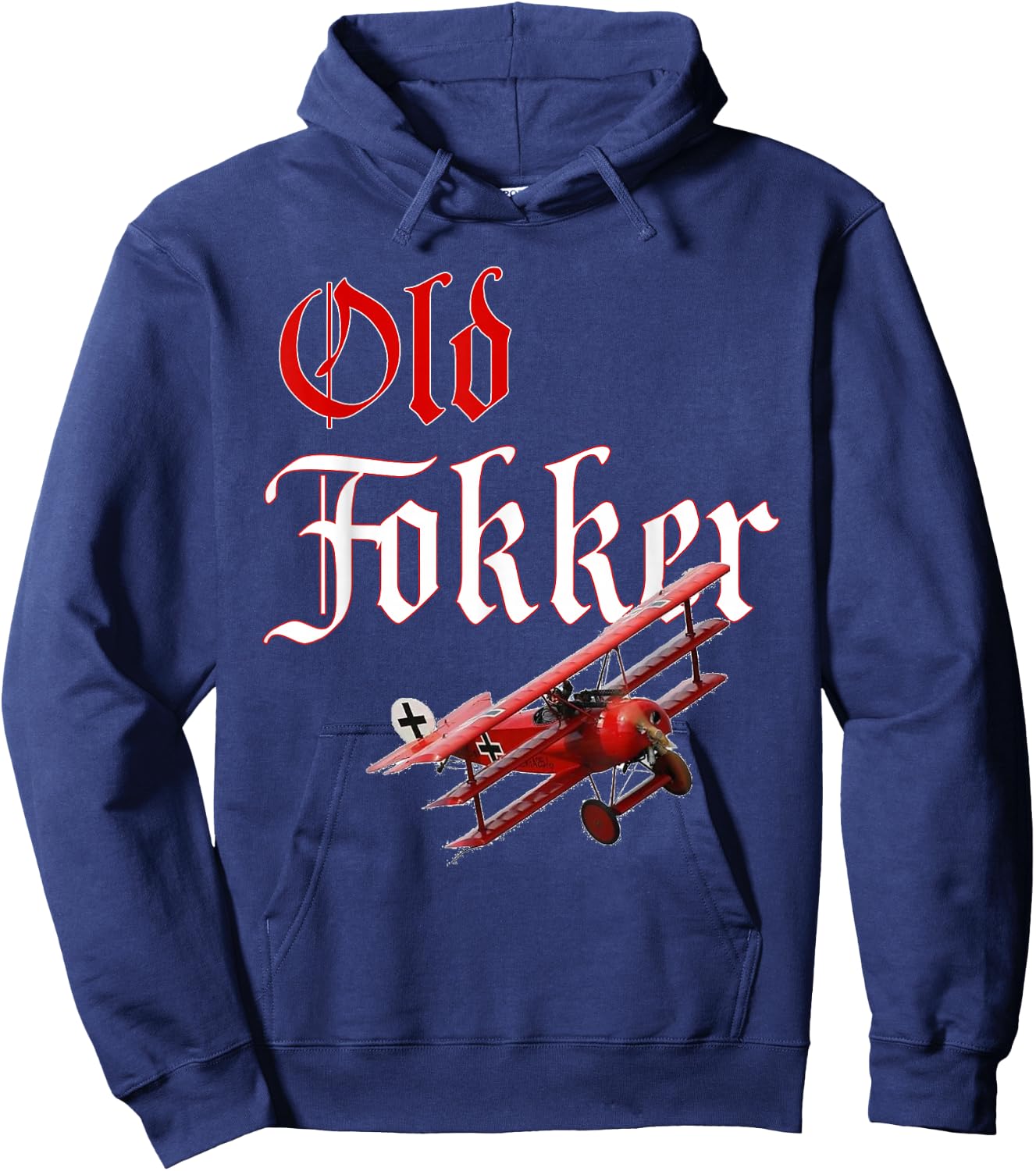 Old Fokker DR1 Triplane WW1 Fighter Plane Gift Hoodie - Hoodie | Navy