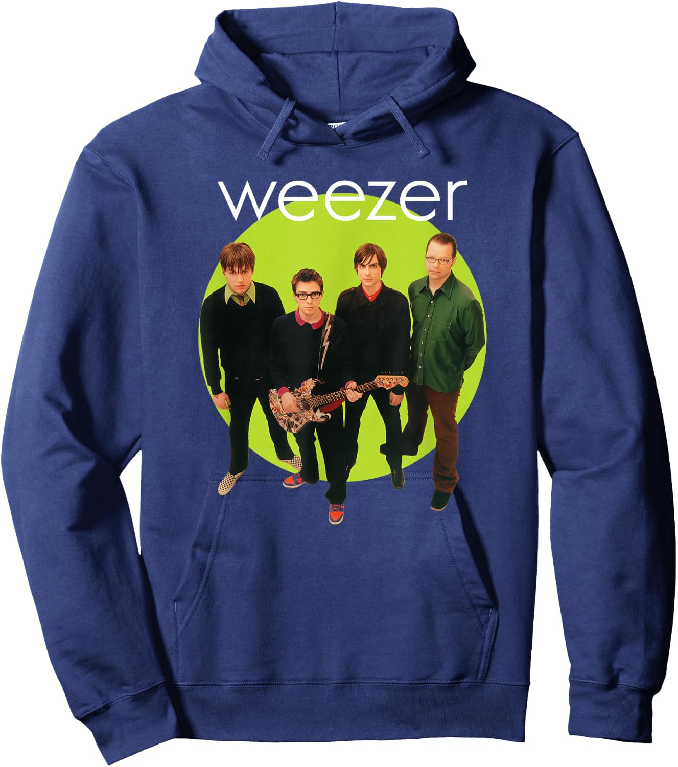Weezer - Green Album Circle Small Hoodie - Hoodie | Navy