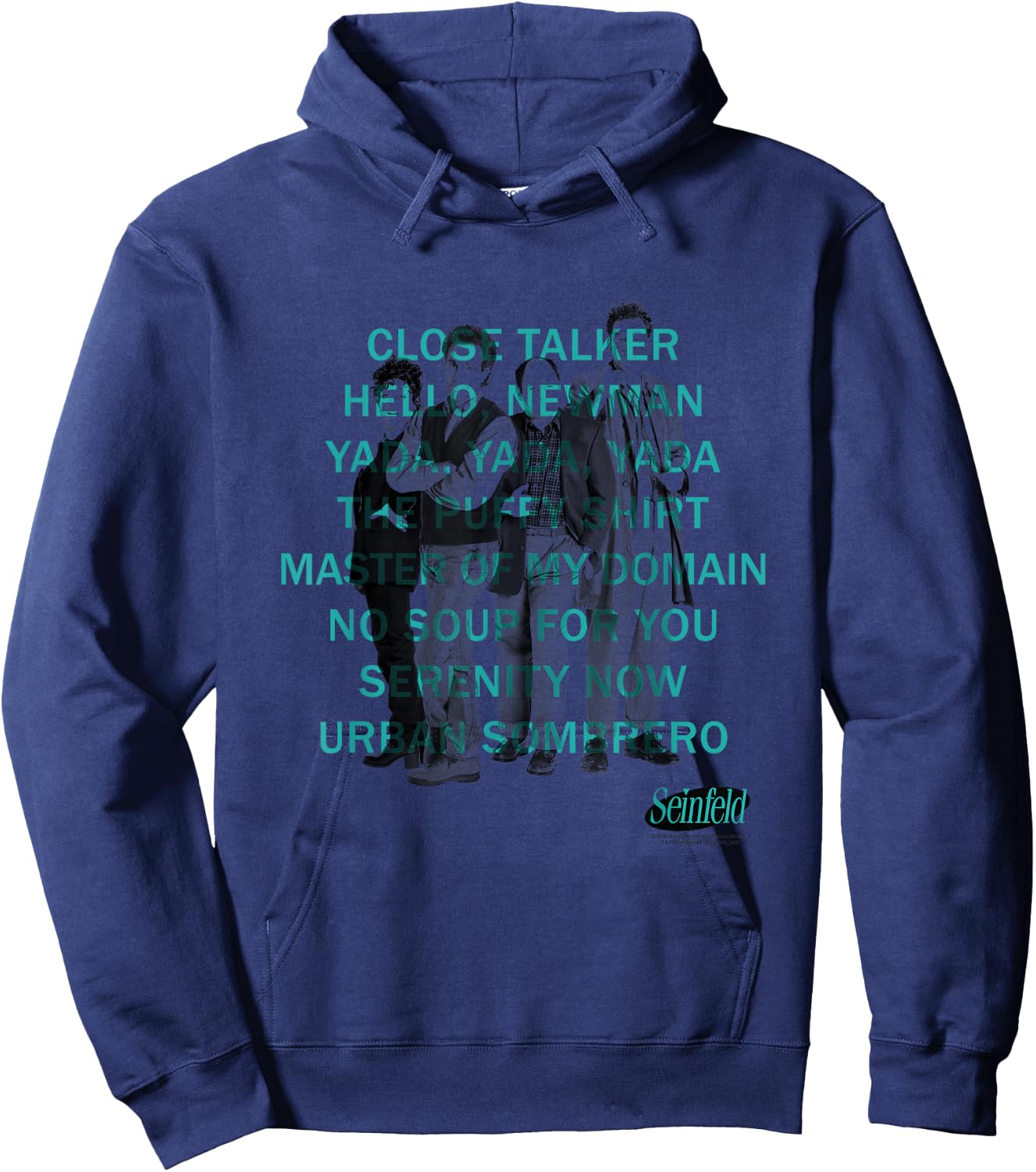 Seinfeld Cast and Quotes Hoodie - Hoodie | Navy