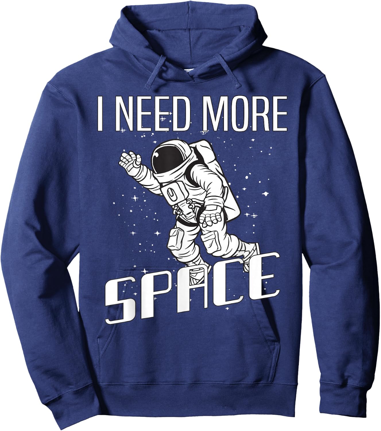 I Need More Space - Solar System and Astronaut Hoodie - Hoodie | Navy