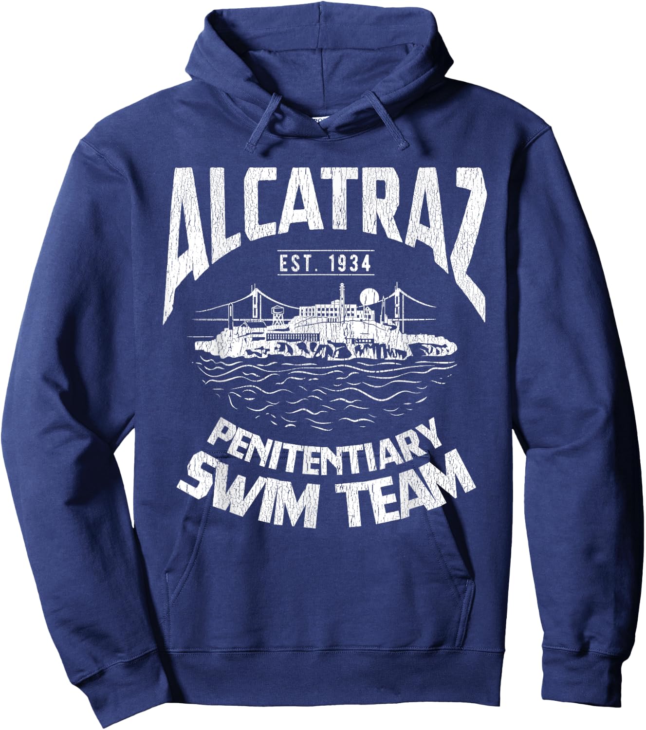 Alcatraz Penitentiary Swim Team Hoodie - Hoodie | Navy