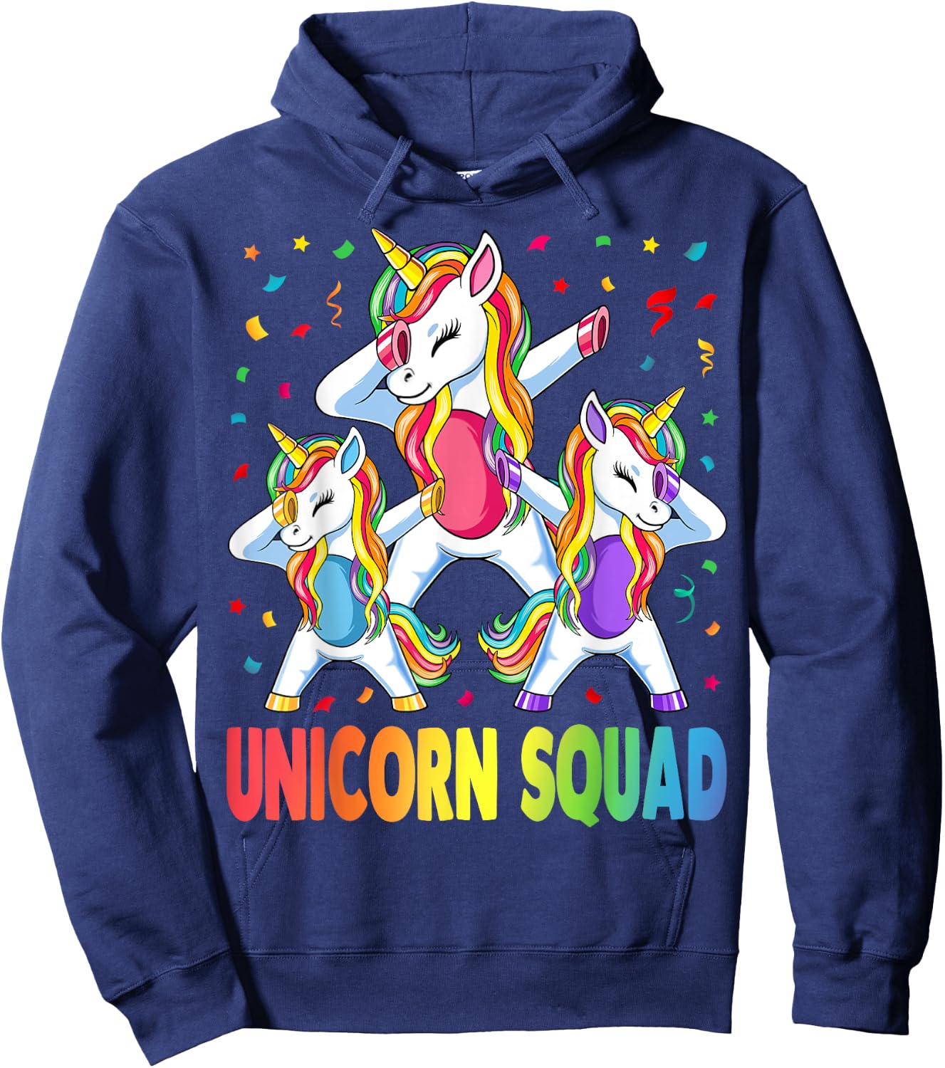Unicorn Squad Shirt, Unicorn Gifts , Black Hoodie - Hoodie | Navy