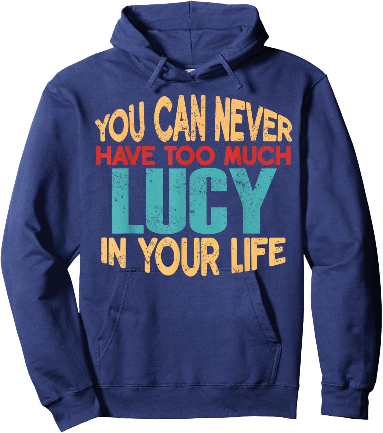 Funny Lucy Personalised First Name Joke Item Hoodie - Hoodie | Navy