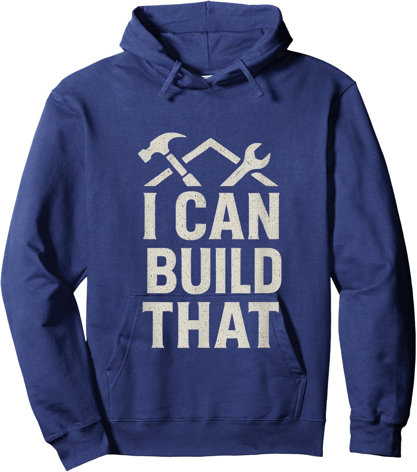 I Can Build that DIY Construction Hammer Wrench Hoodie - Hoodie | Navy