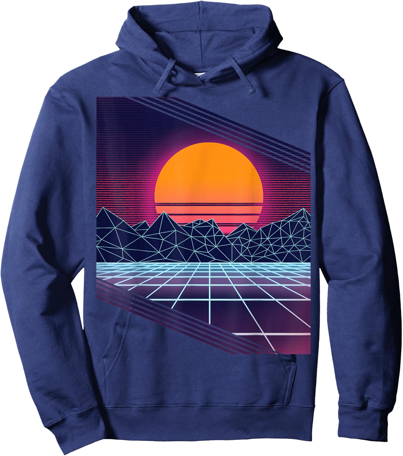 Retro 80s Vaporwave Outrun style Hoodie - Hoodie | Navy