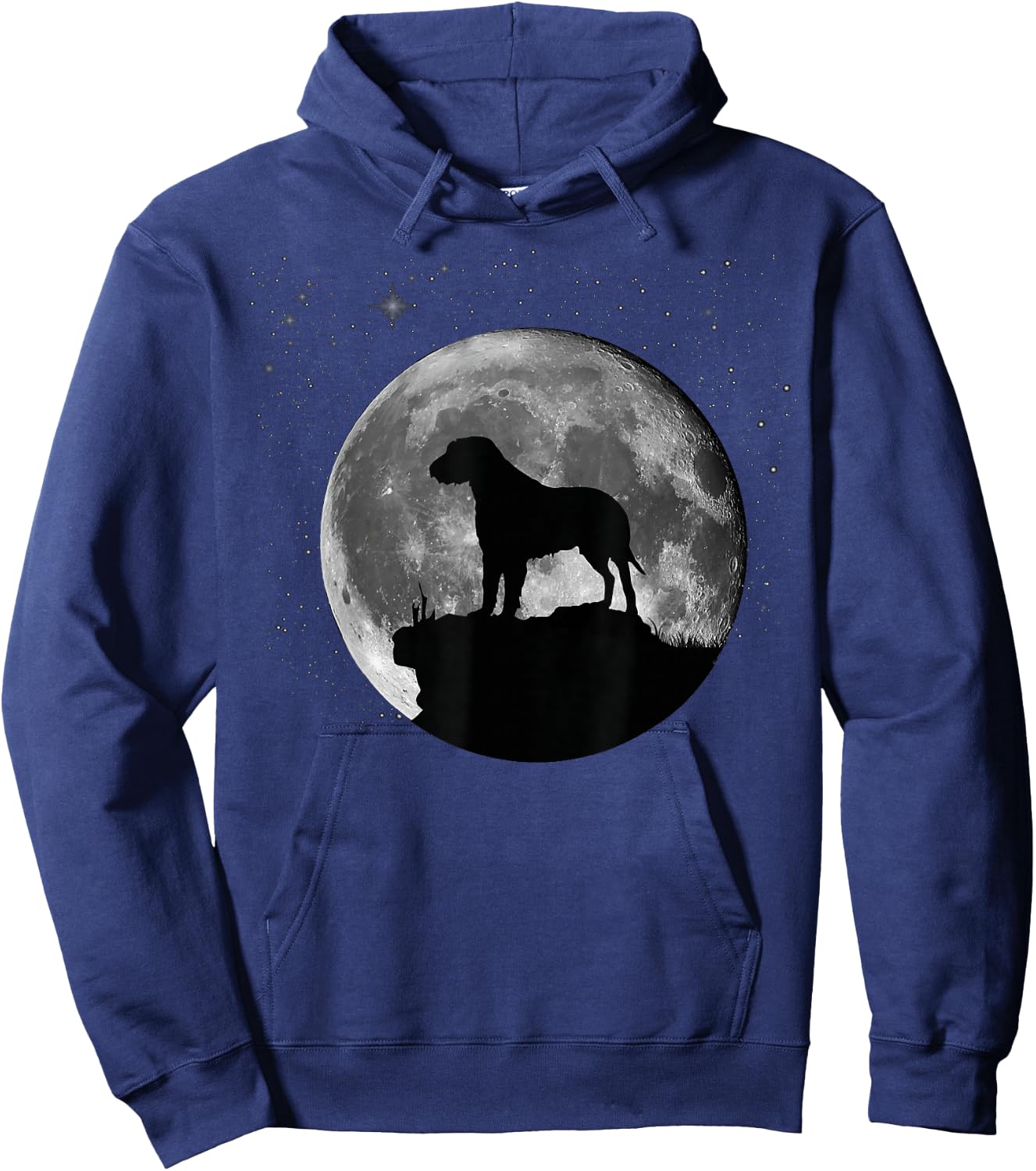 Irish Wolfhound Dog Moon Hoodie - Hoodie | Navy