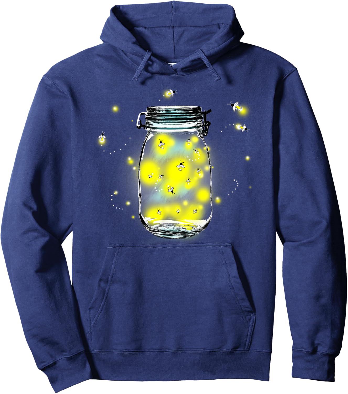 Mason Jar Fireflies Hoodie - Hoodie | Navy
